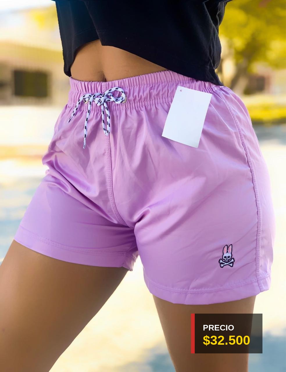 Shorts deportivos mujer rosa