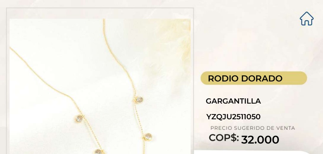 Gargantilla Rodio Dorado