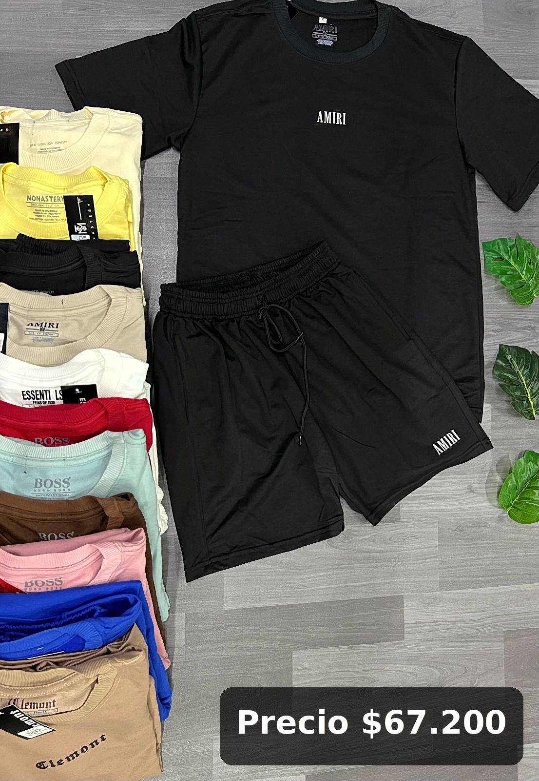 Conjunto de camiseta y short Amiri
