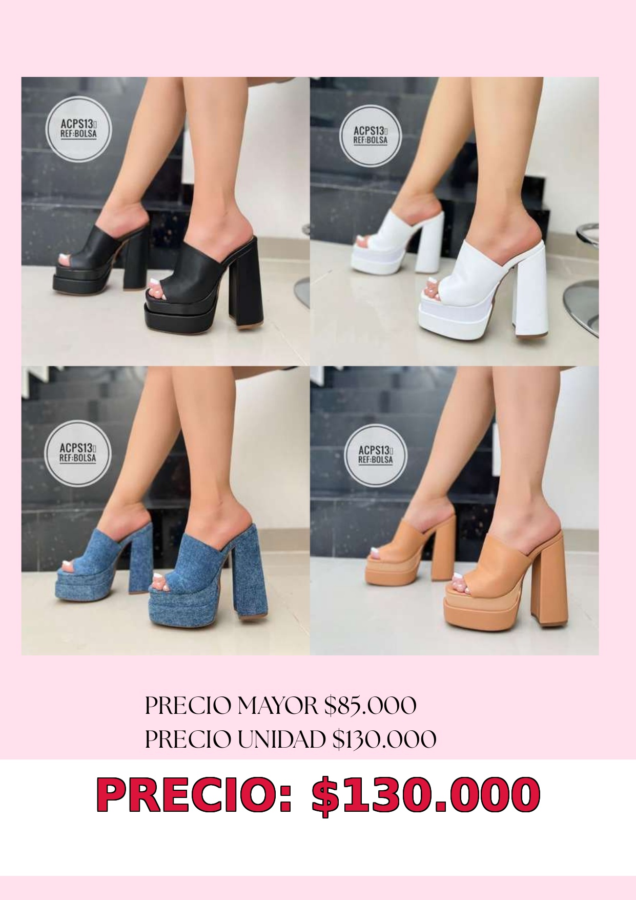 Sandalias Tacón Alto Mujer