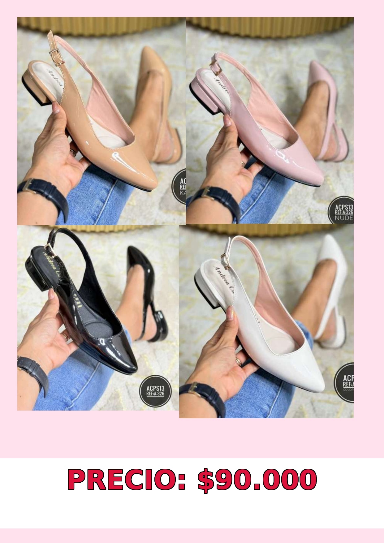 Zapatos de tacón bajo mujer