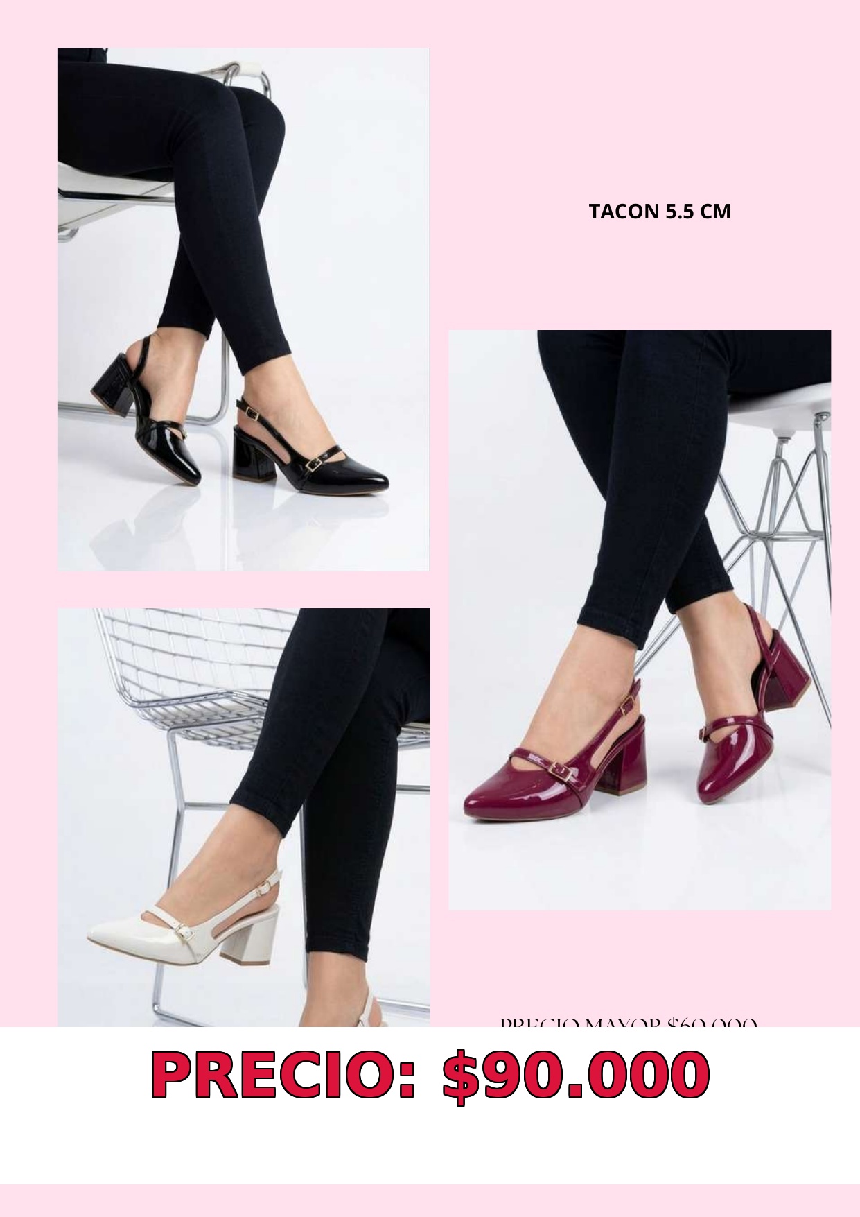 Zapatos de tacón bajo para mujer