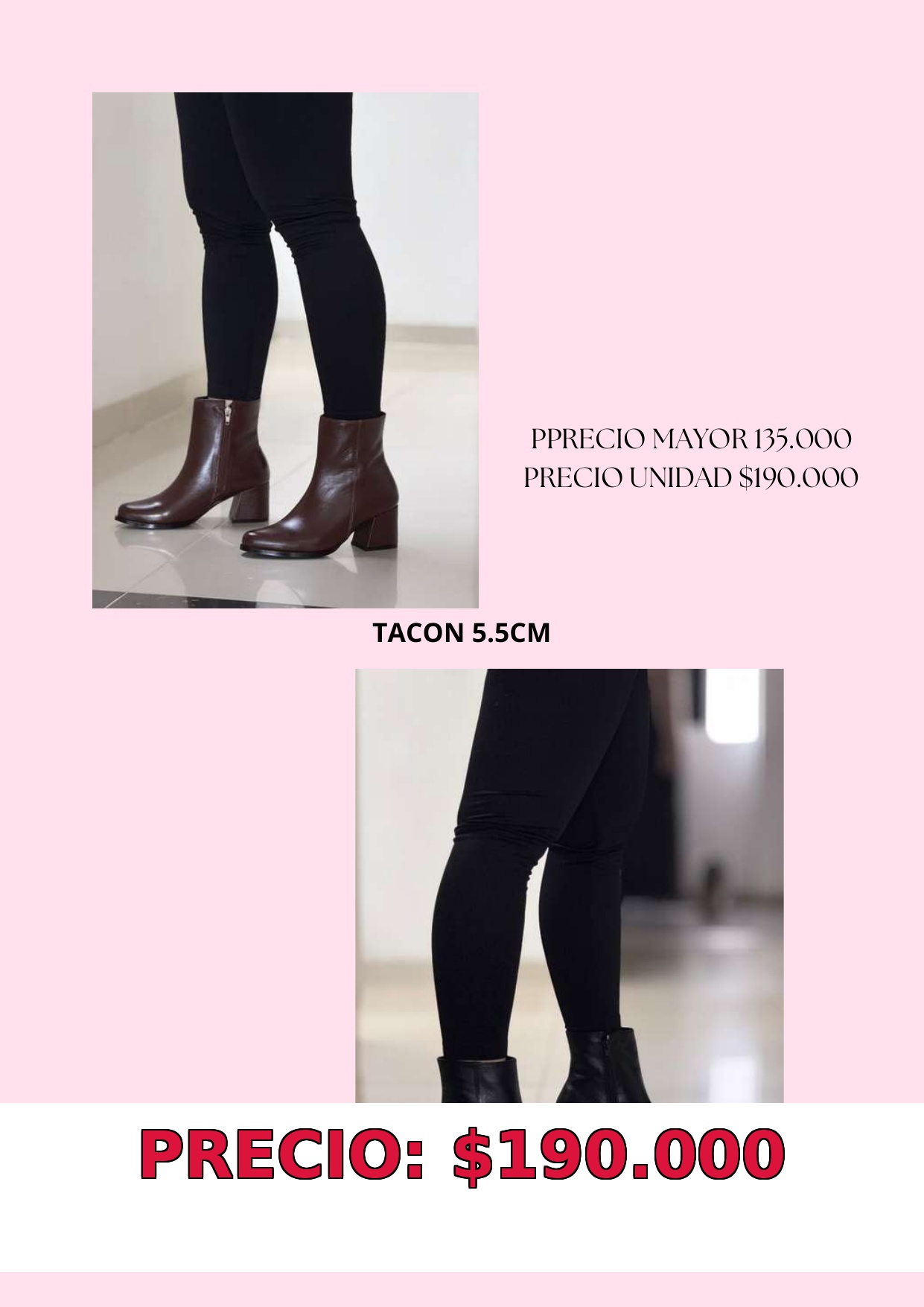 Botines de cuero mujer