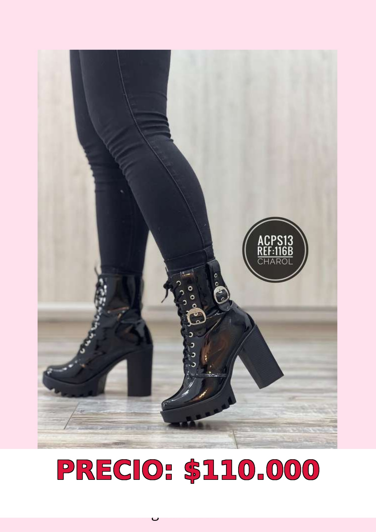 Botines de charol con plataforma