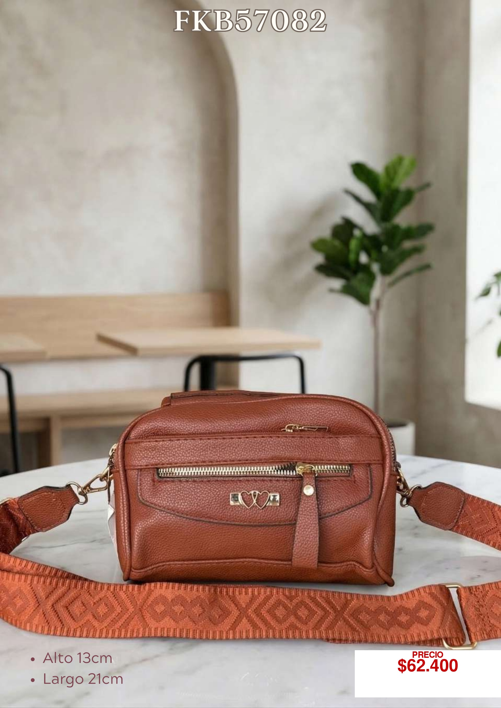 Bolso bandolera café