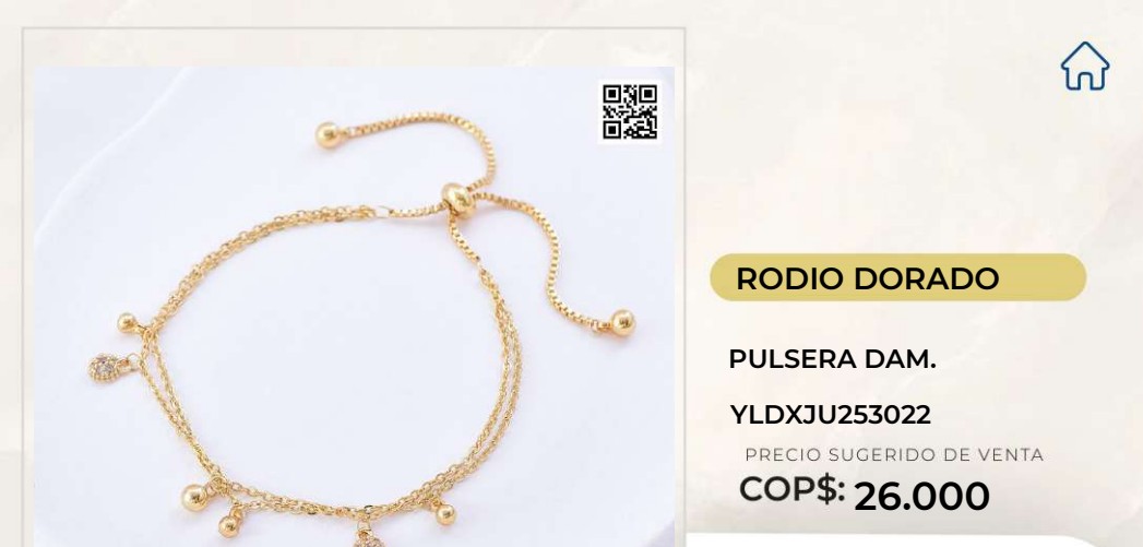 Pulsera Rodio Dorado