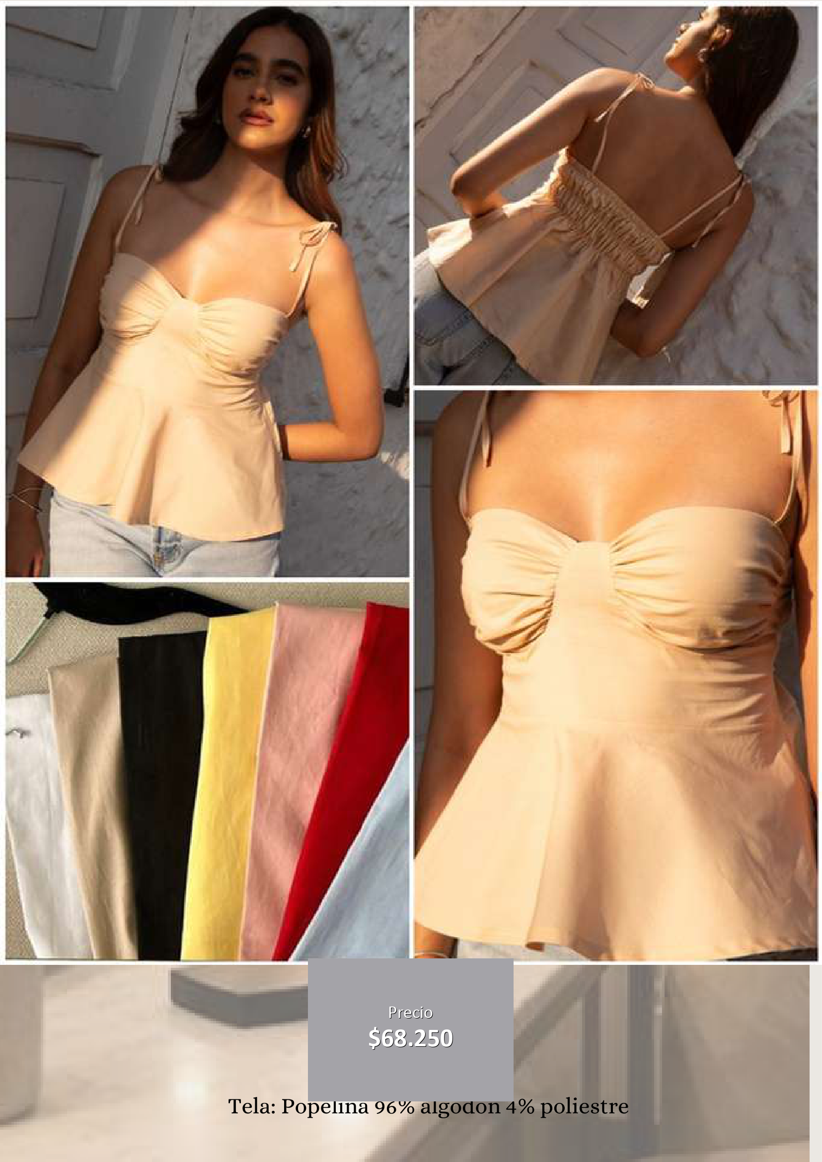 Blusa Beige de Tirantes