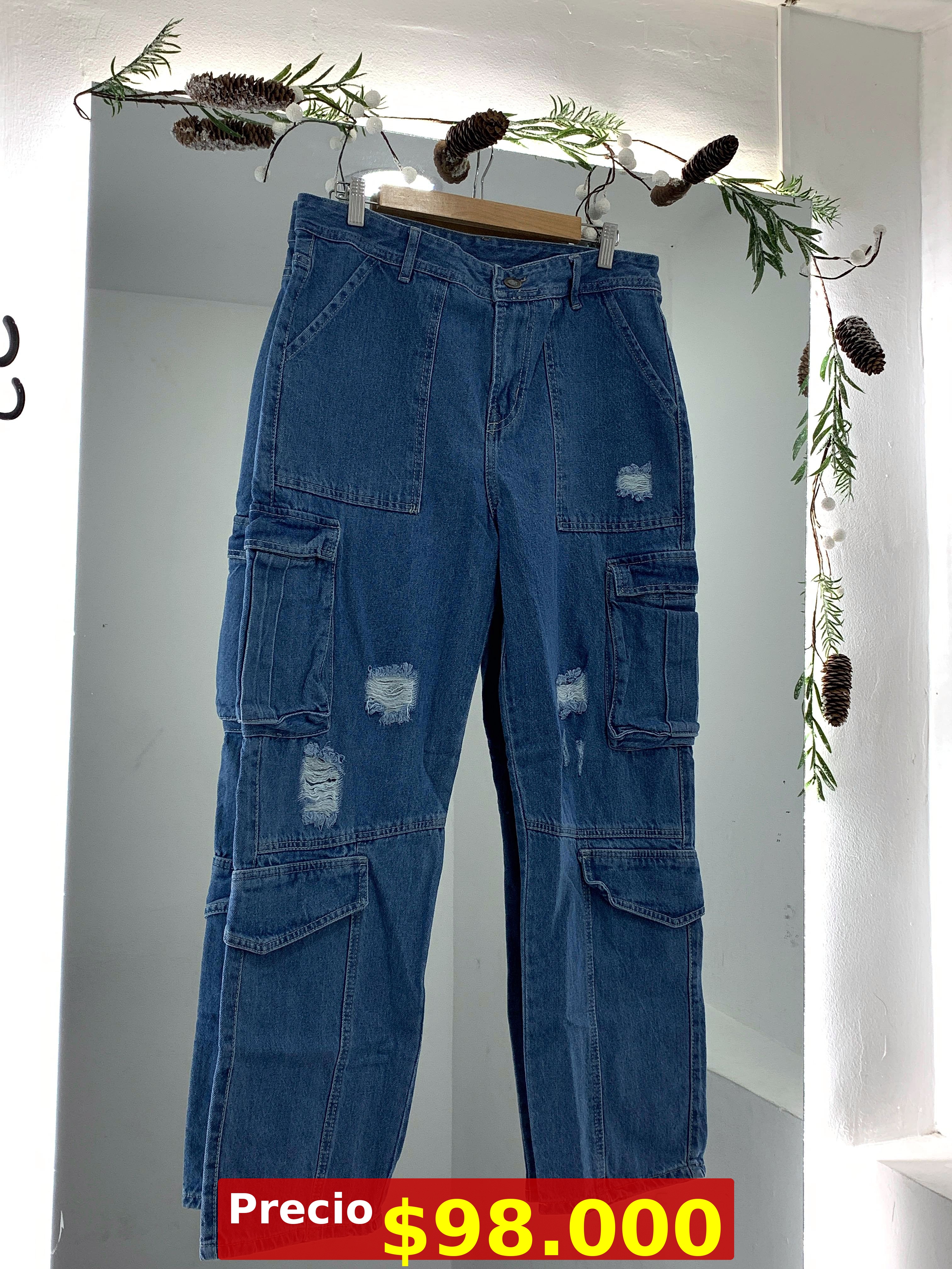 Pantalón cargo denim