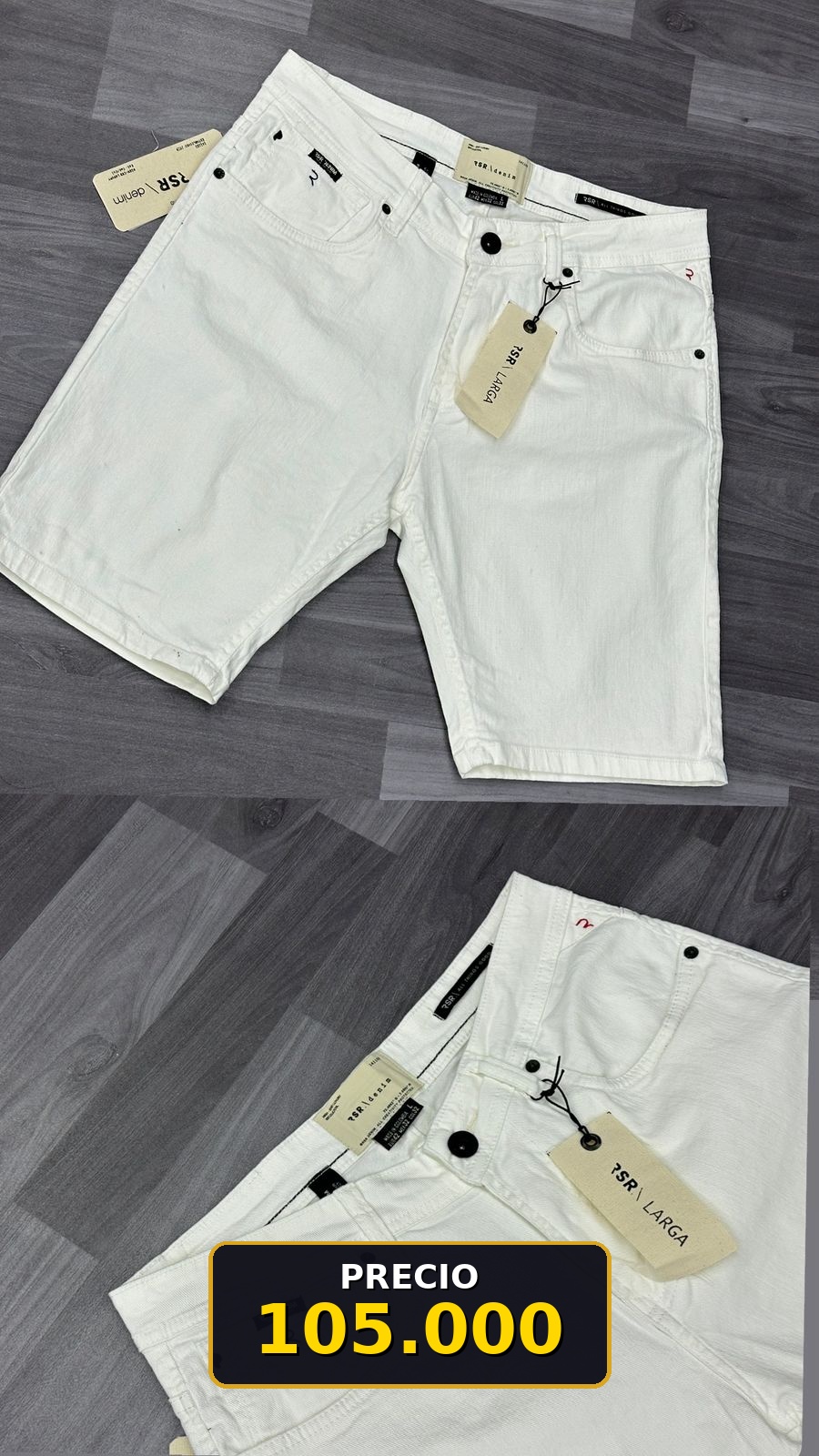 Bermuda blanca para hombre