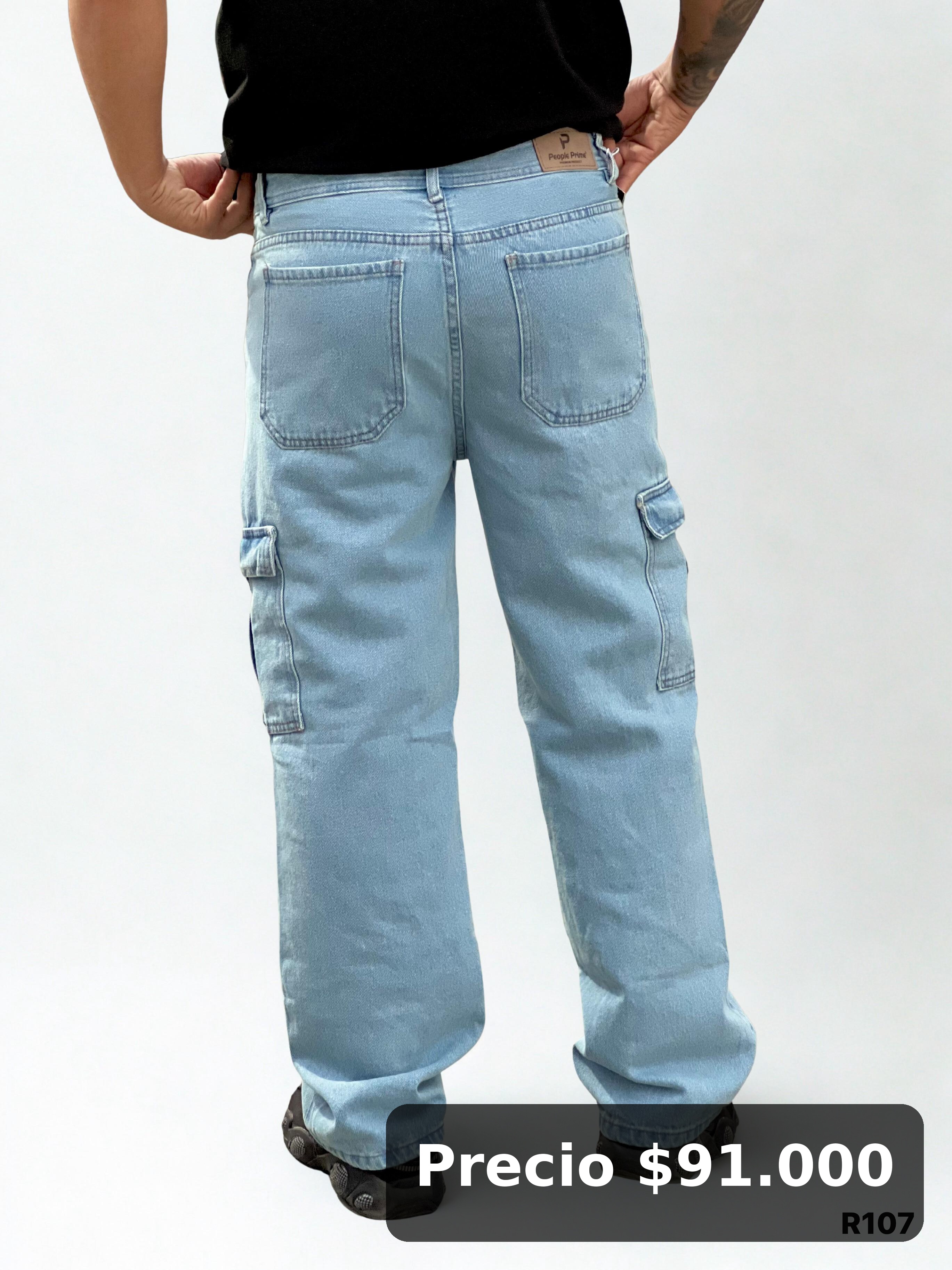 Jean Cargo Azul Claro