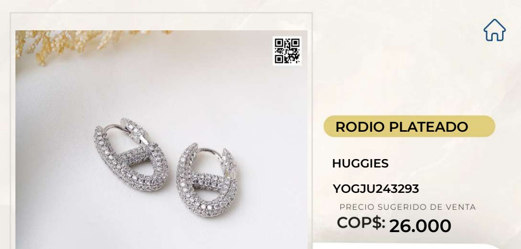 Huggies de Rodio Plateado