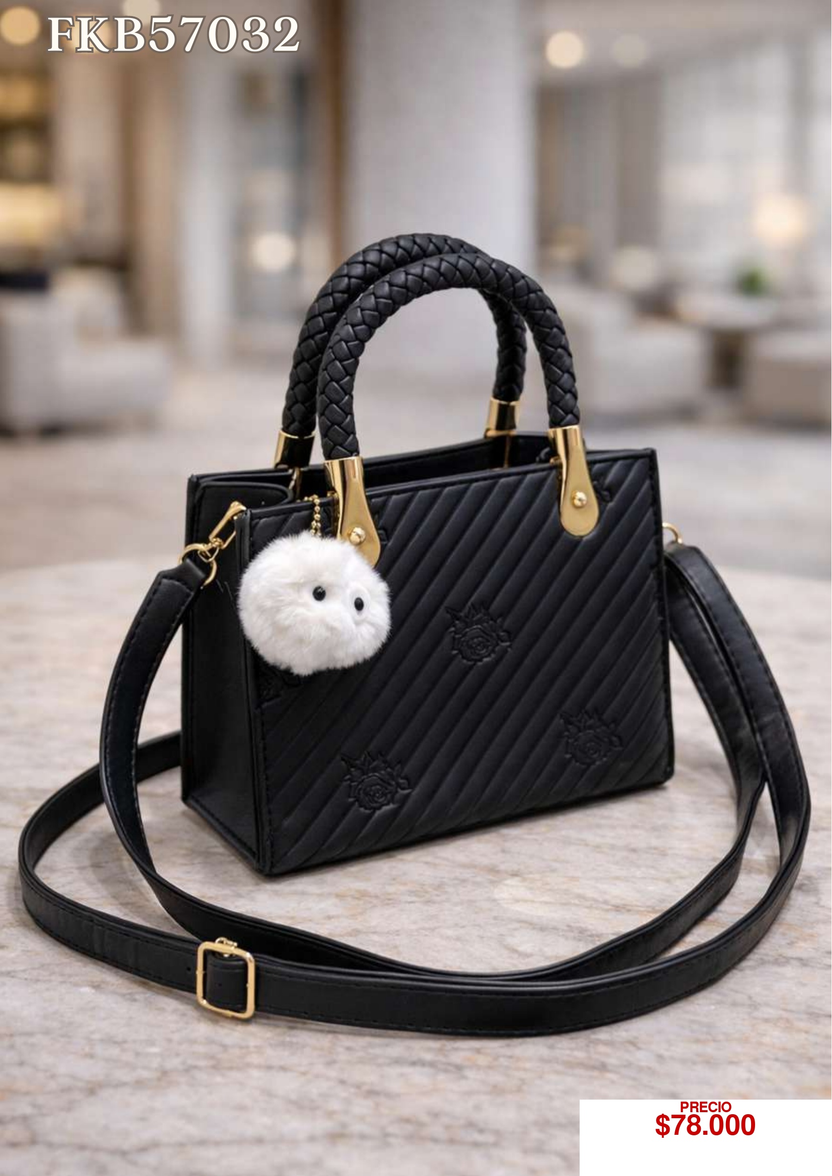 Bolso de mano negro elegante