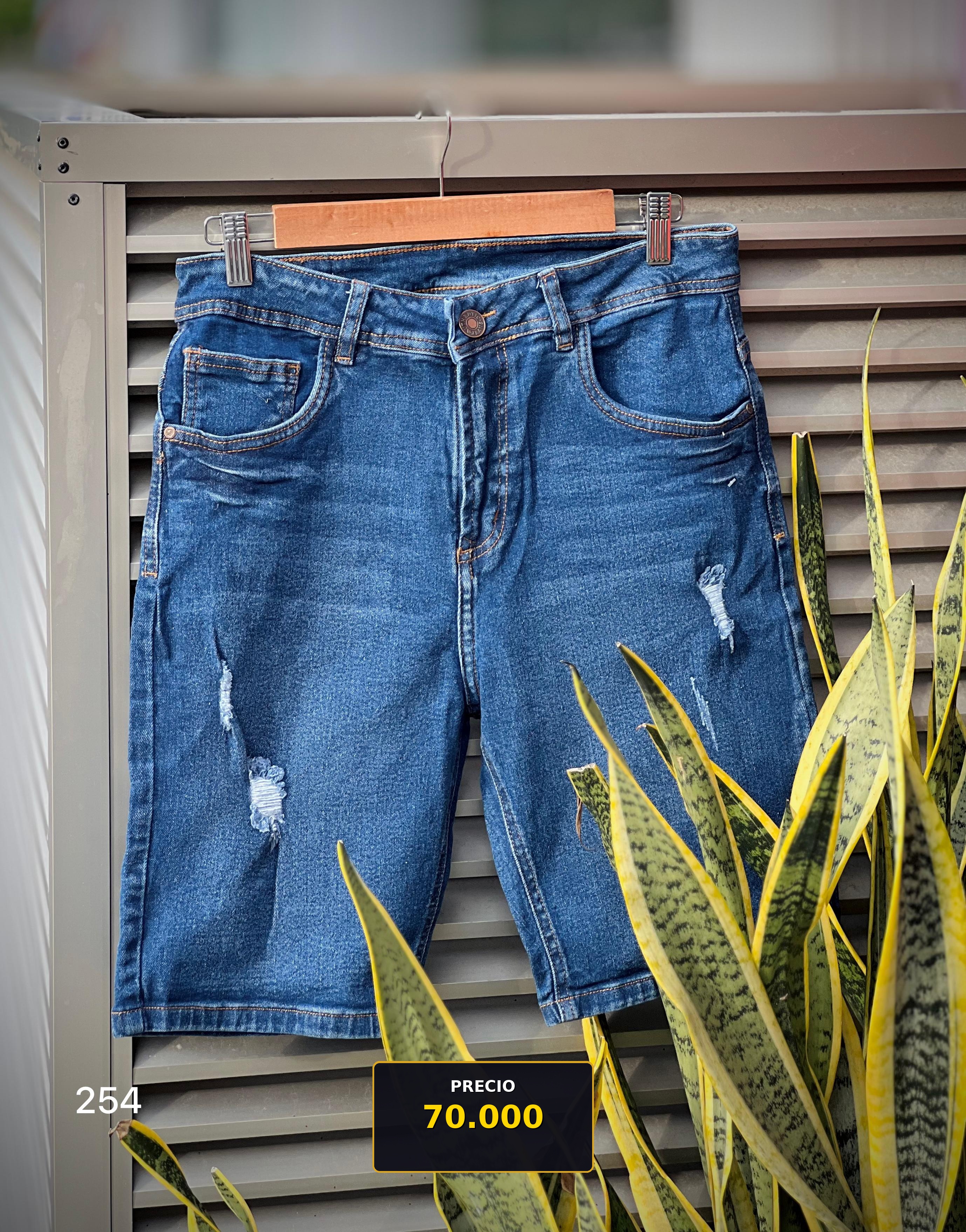 Bermuda denim para hombre
