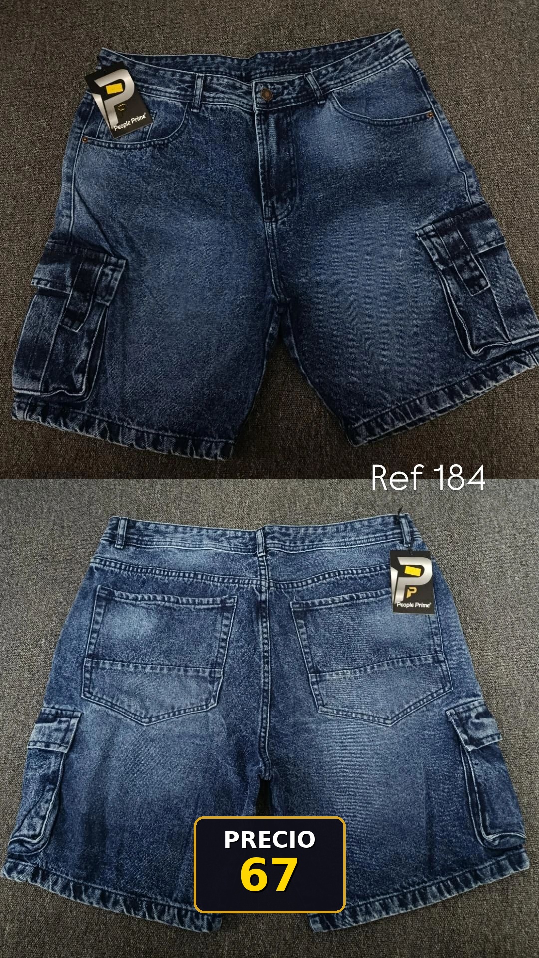 Bermuda cargo denim