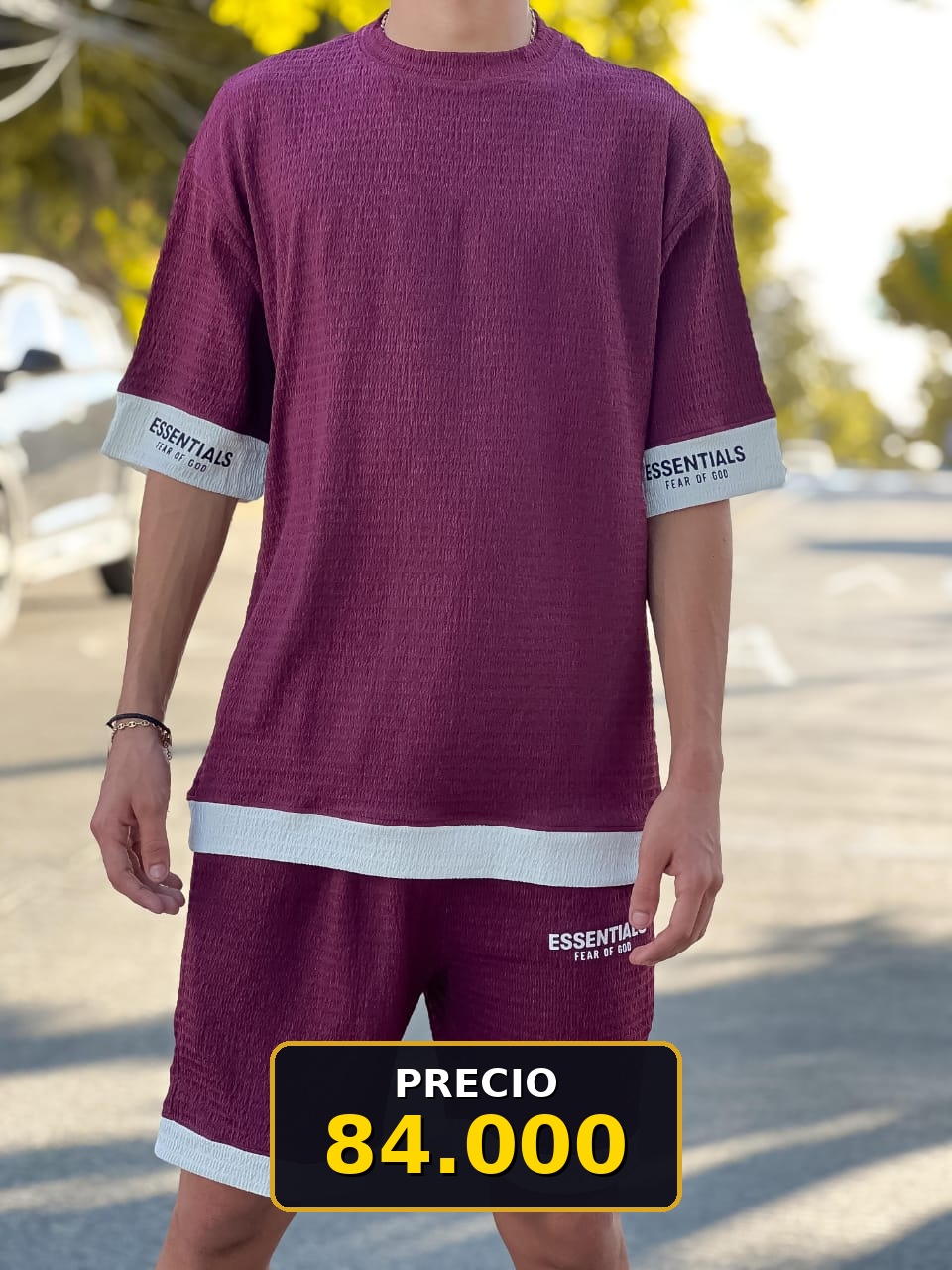 Conjunto Essentials Burdeos