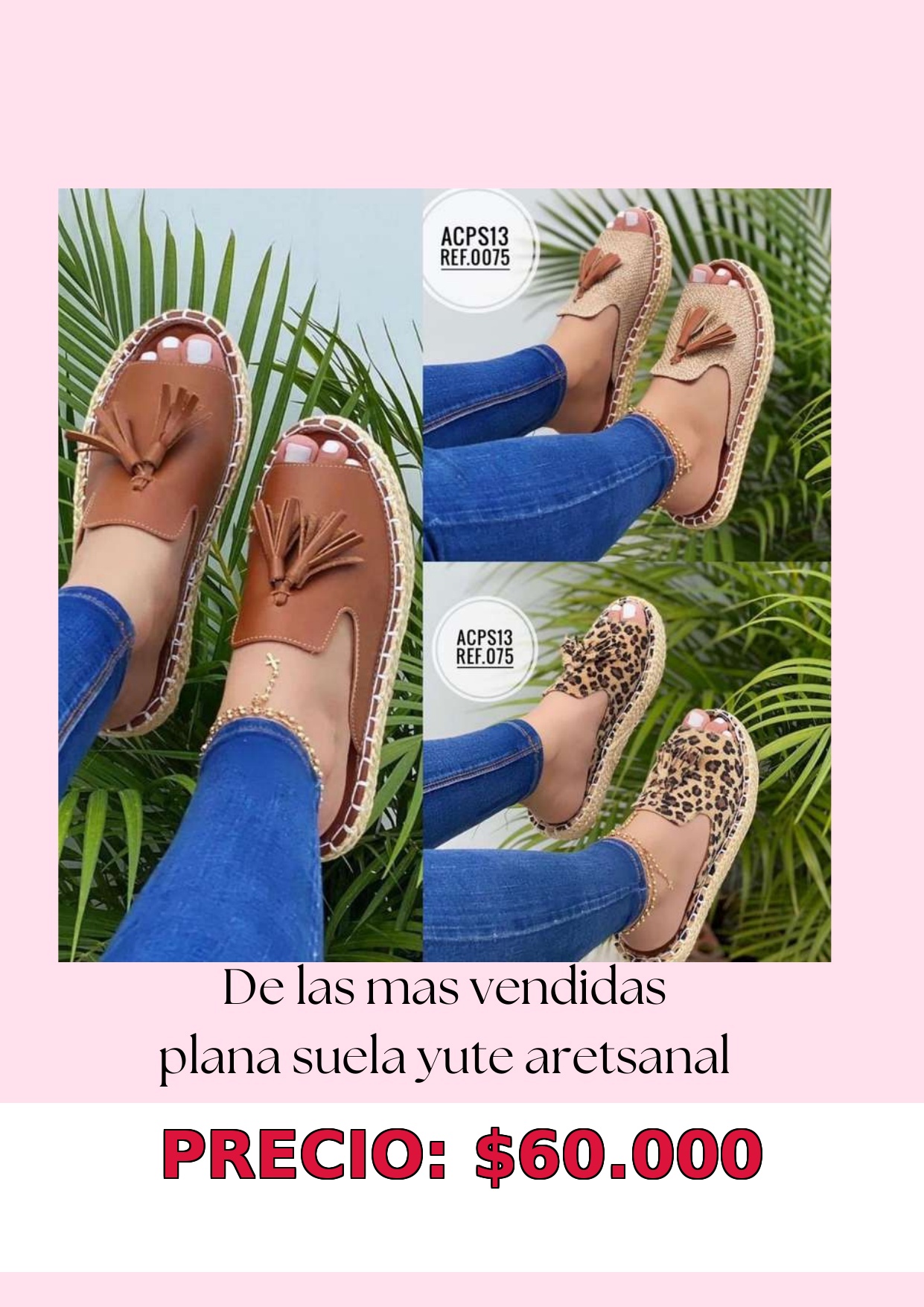 Mocasines artesanales de yute