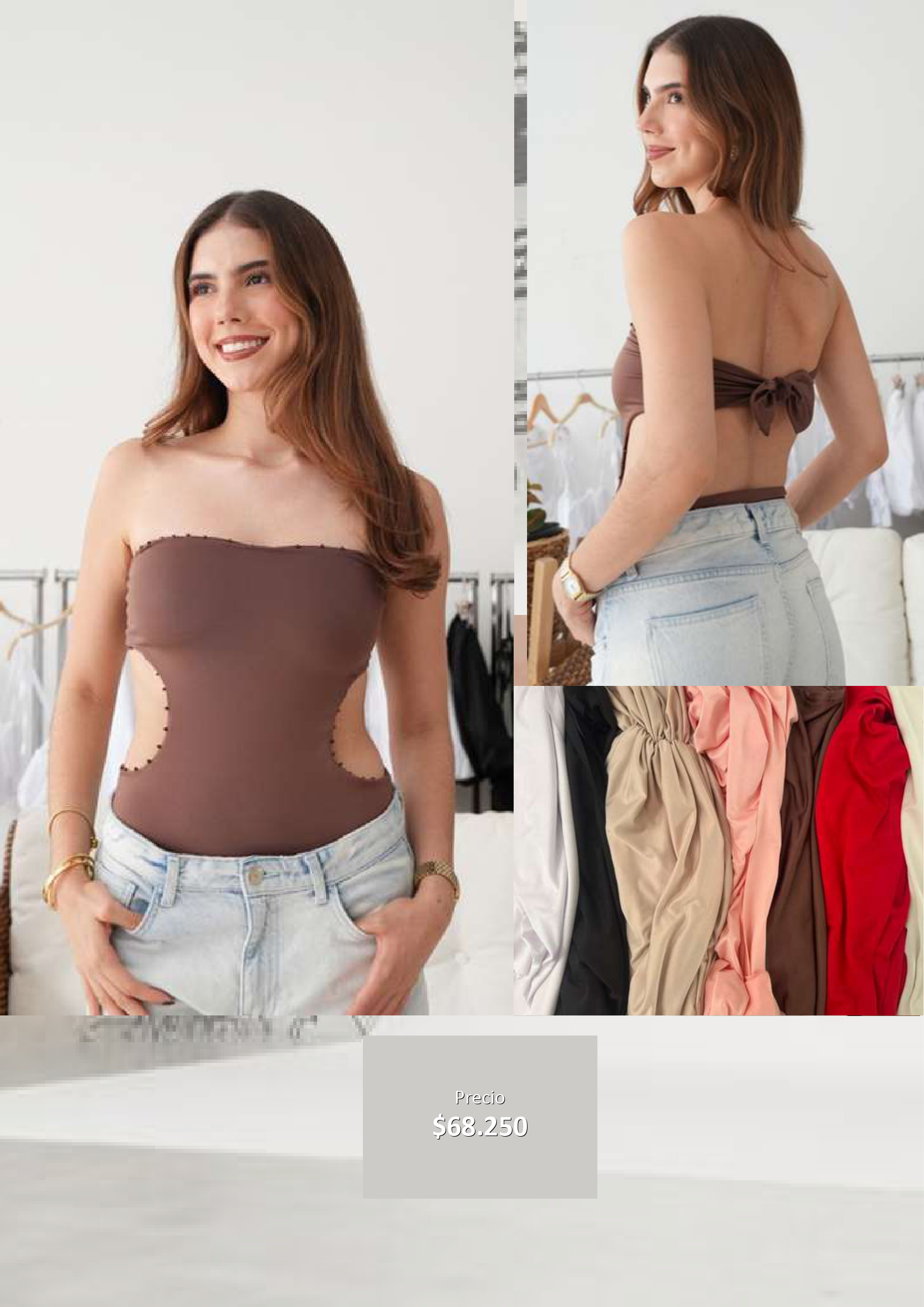 Body Strapless Laterales Descubiertos