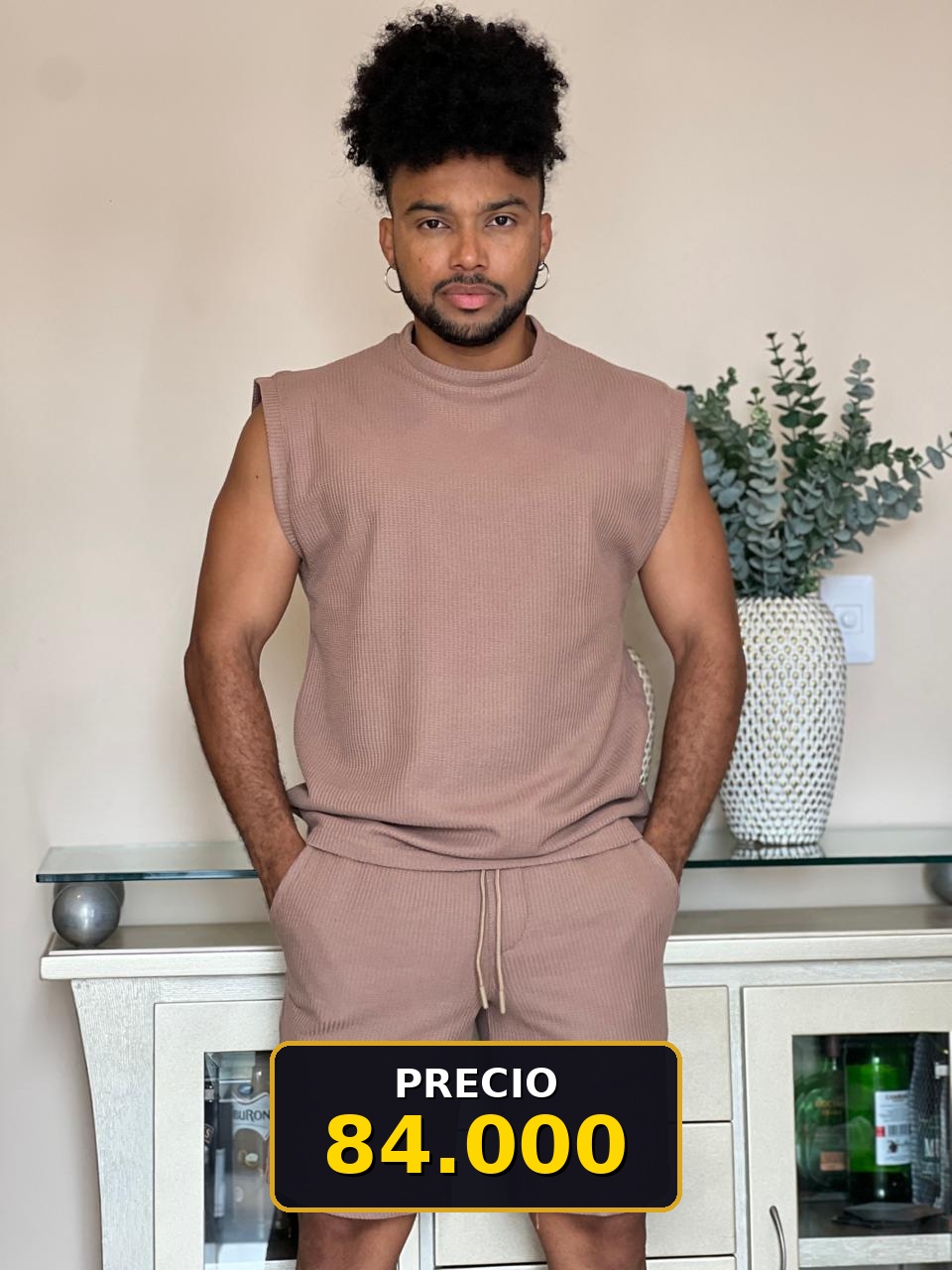 Conjunto Beige Casual Hombre