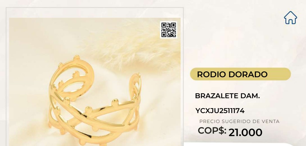 Brazalete Rodio Dorado