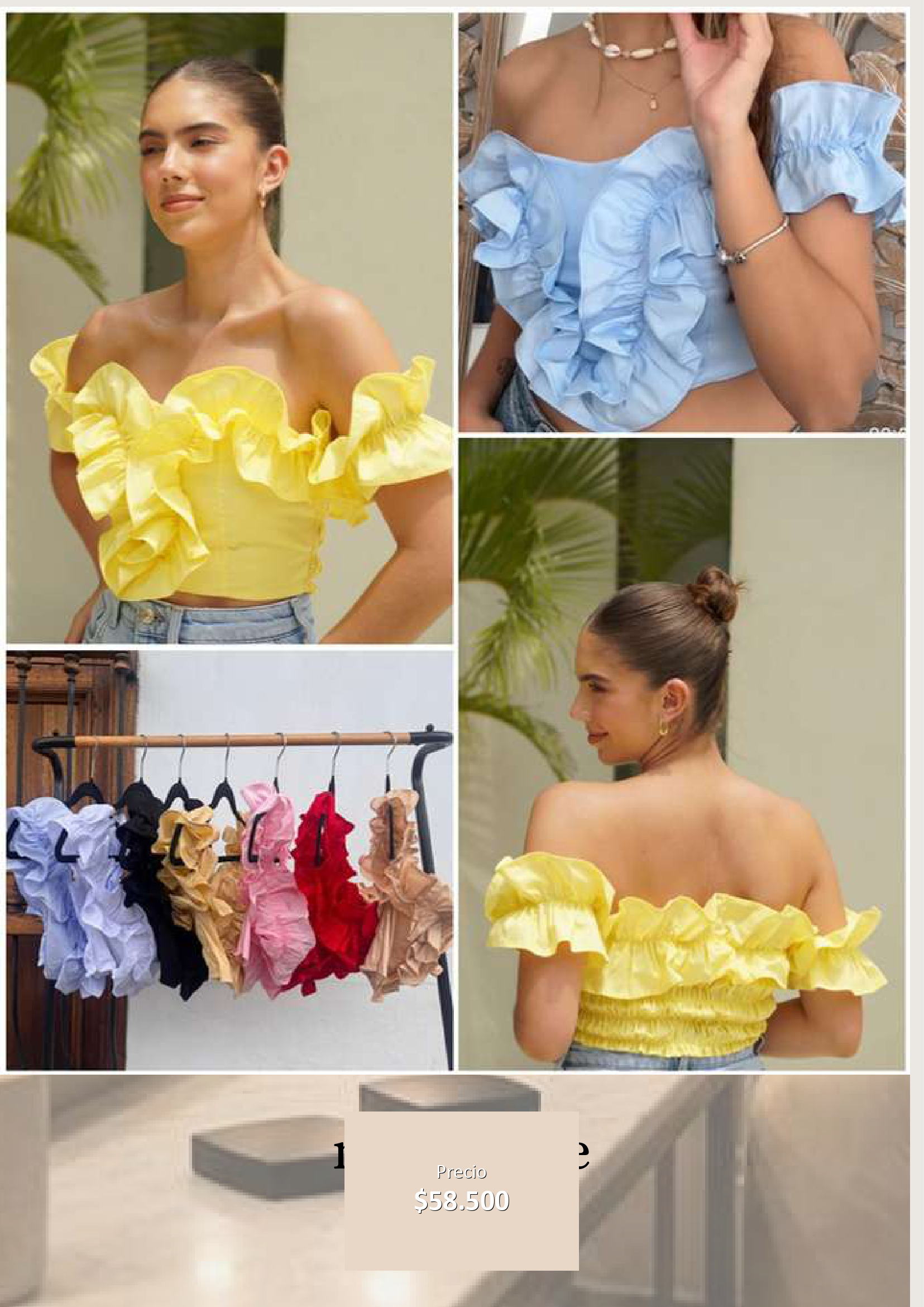 Blusa Off Shoulder Volantes