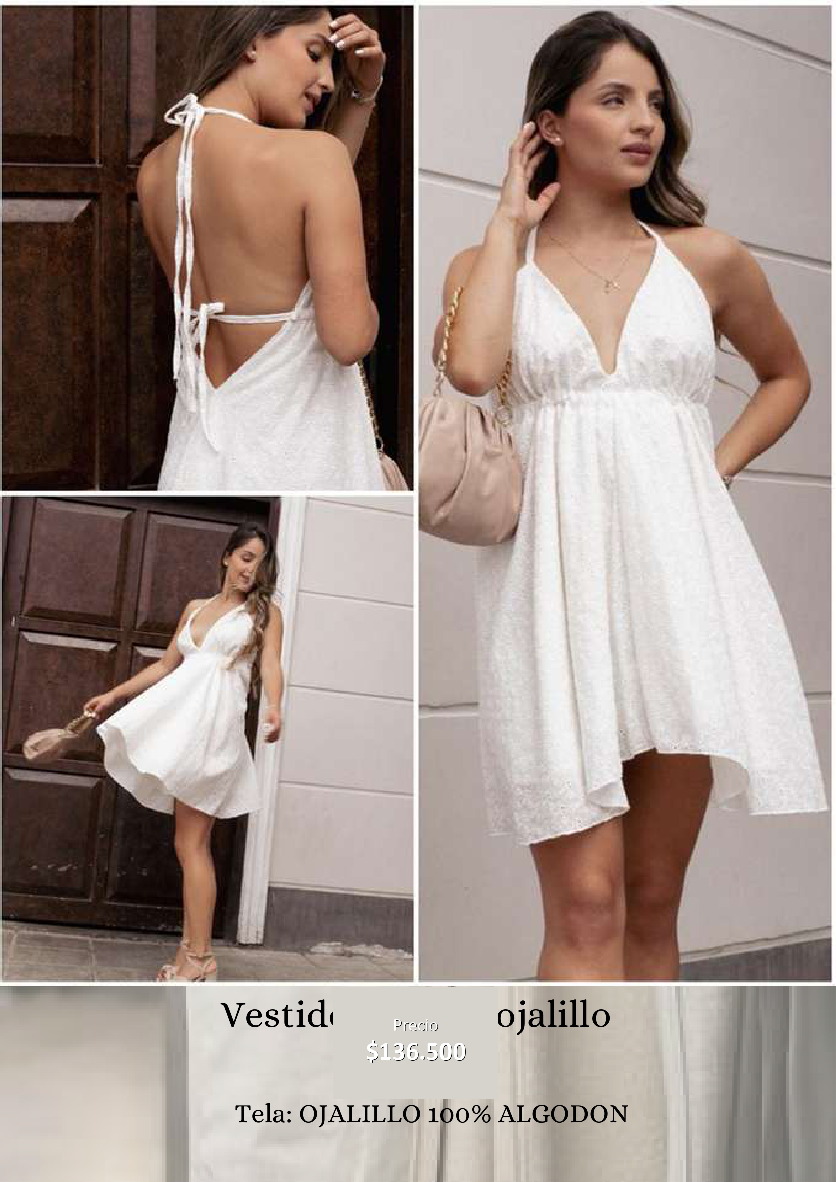 Vestido blanco ojalillo