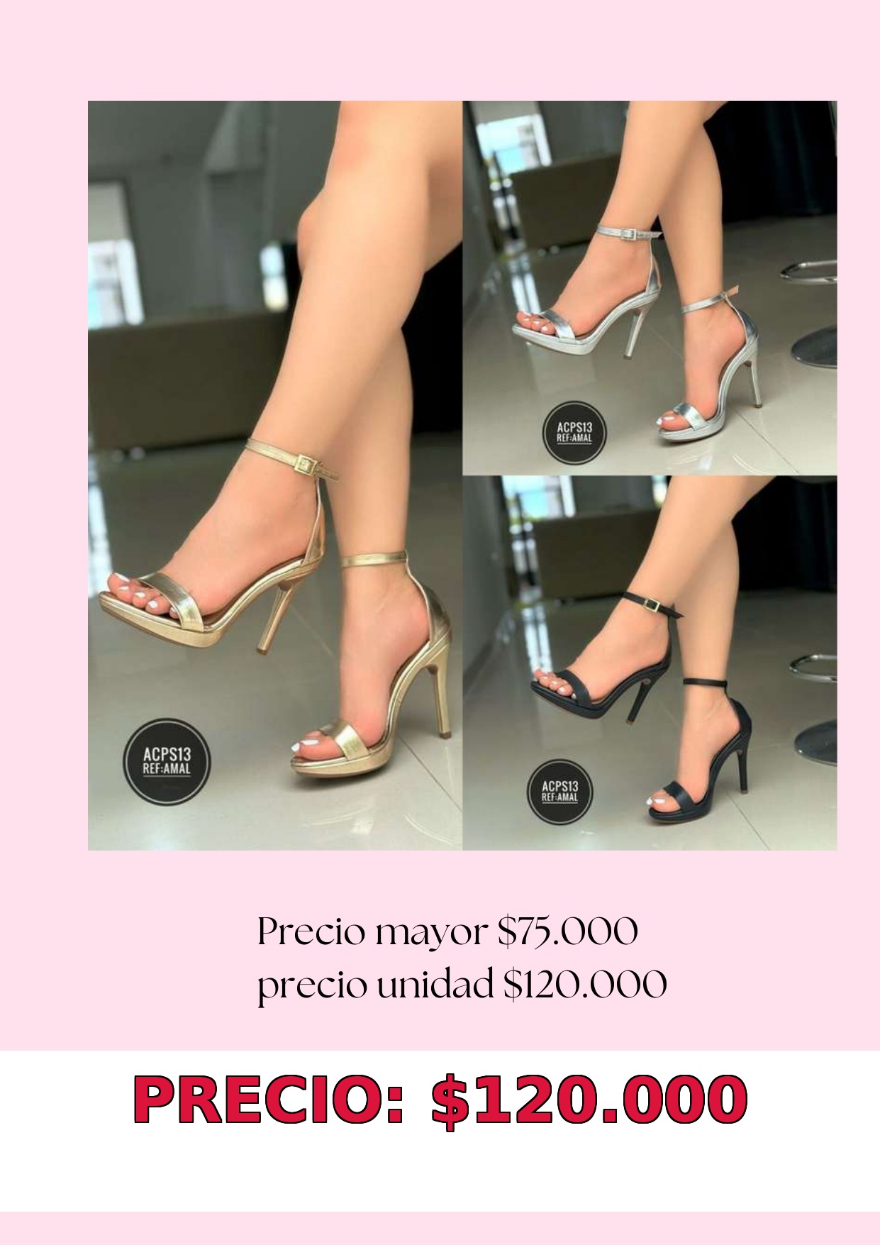 Sandalias de tacón elegante