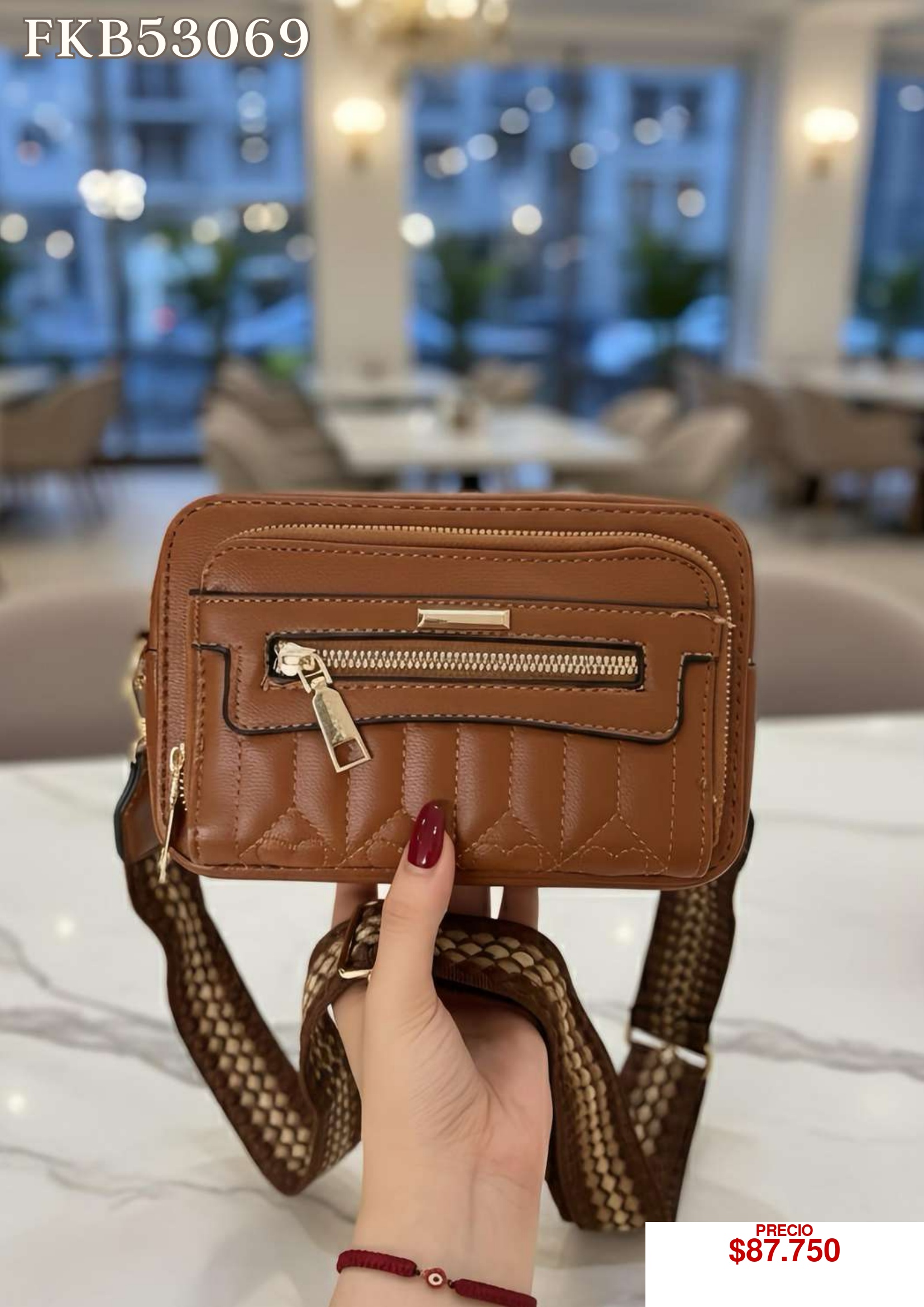 Bolso cruzado café