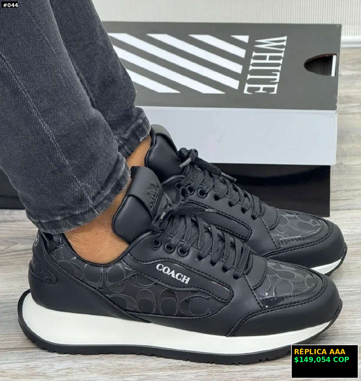 Tenis Negros Coach Réplica