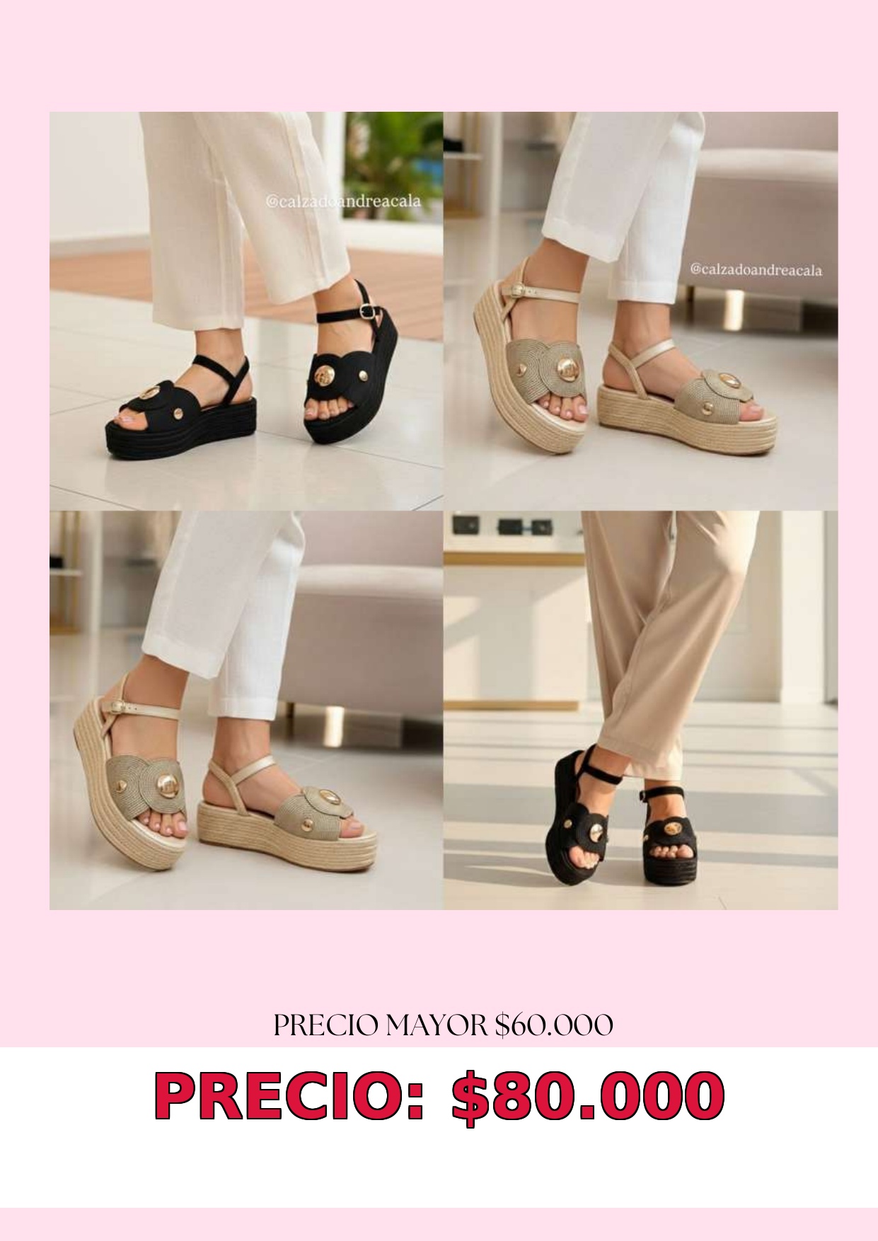 Sandalias Plataforma Mujer