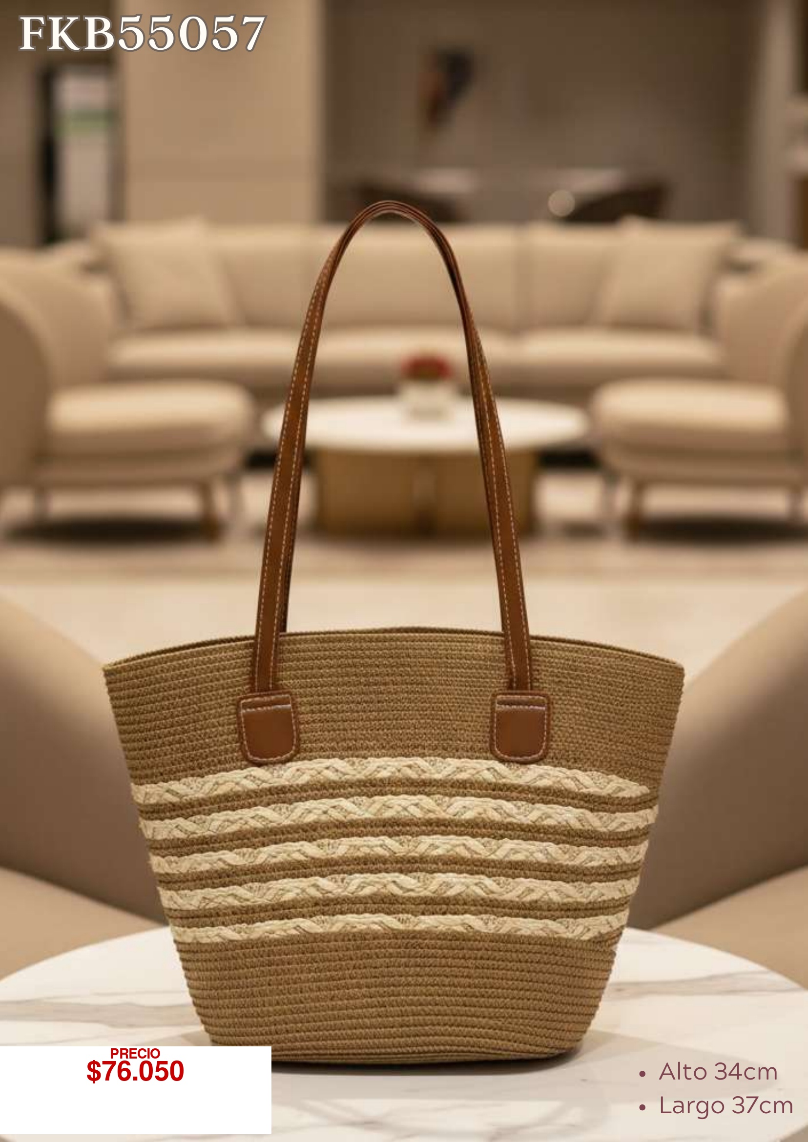 Bolso de playa tejido