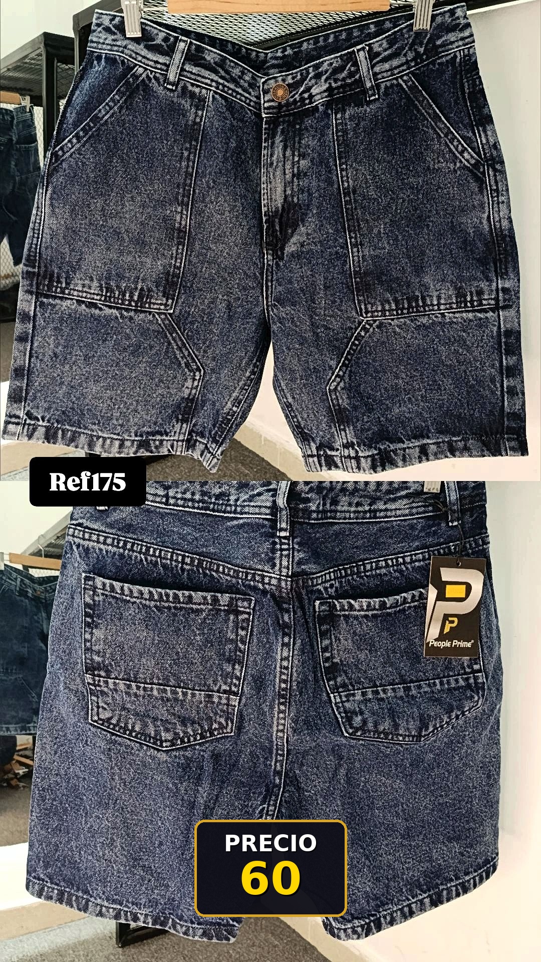 Shorts de mezclilla azul oscuro