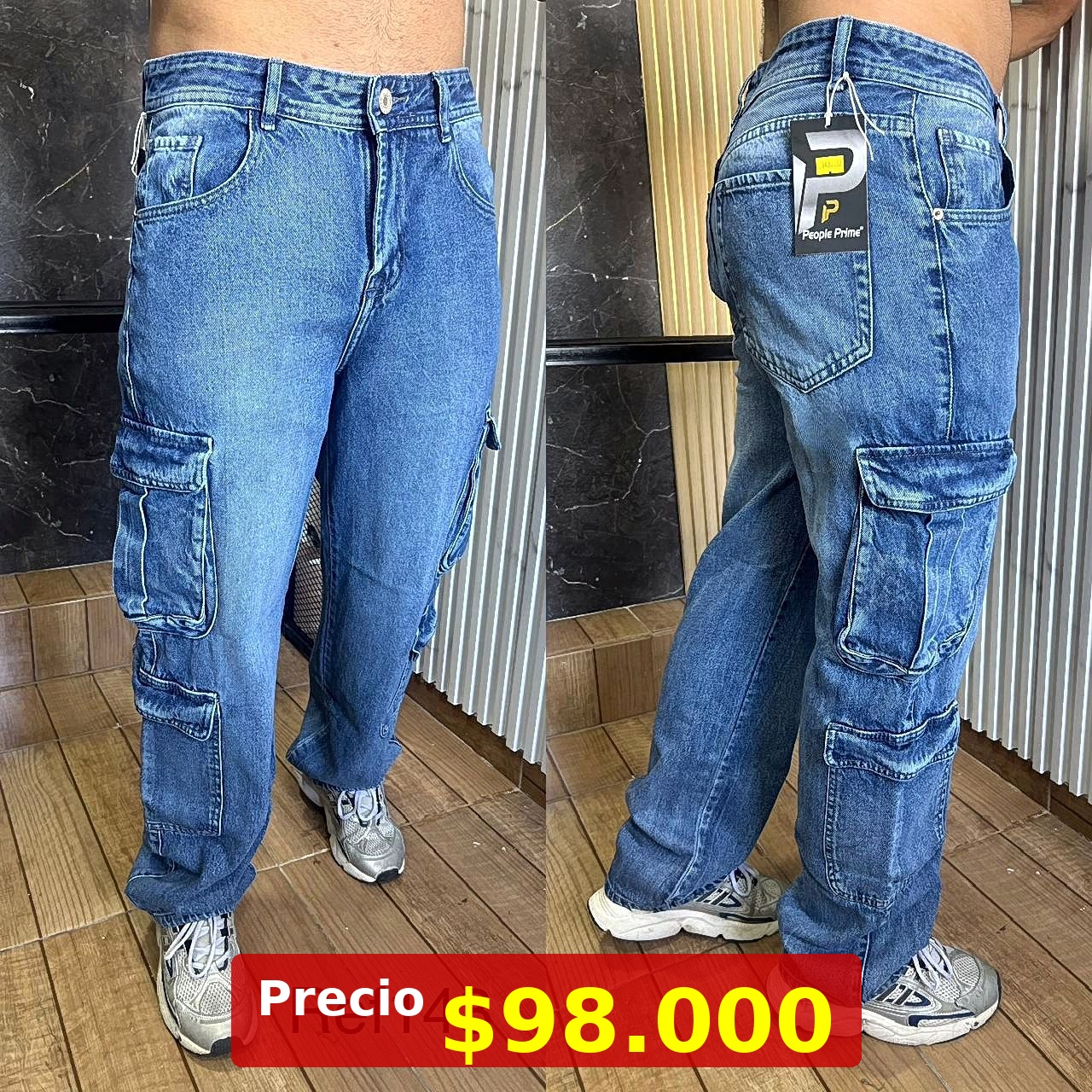 Pantalón cargo denim