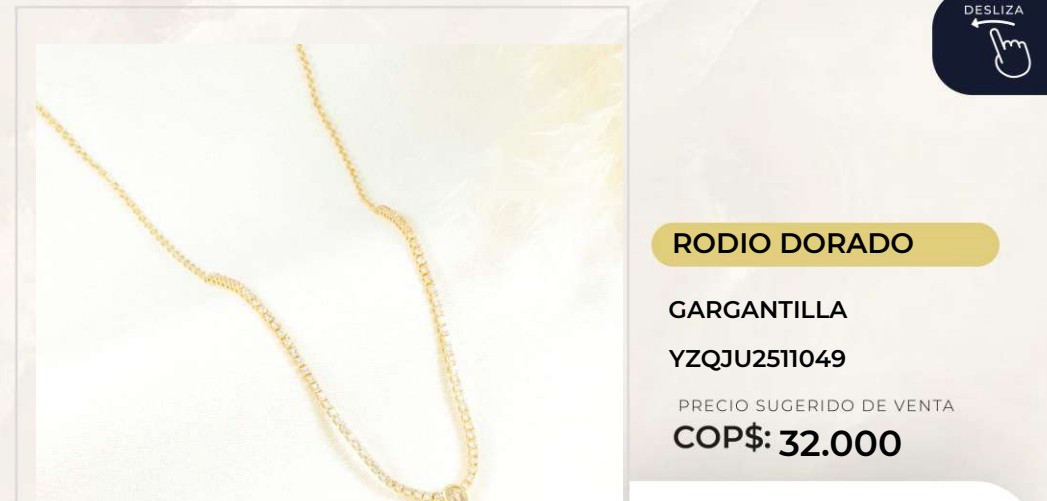Gargantilla Rodio Dorado