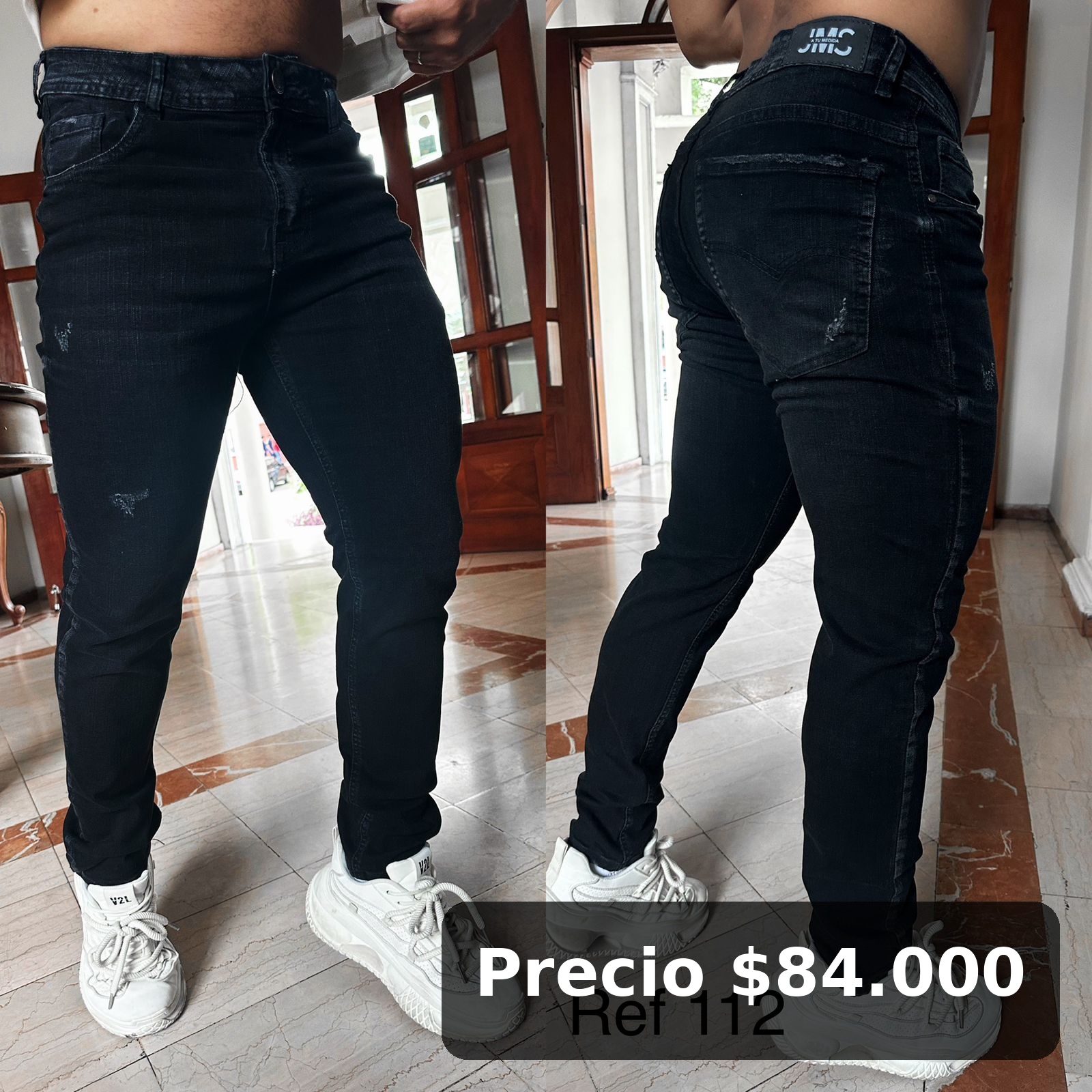 Jean Skinny Negro para Hombre