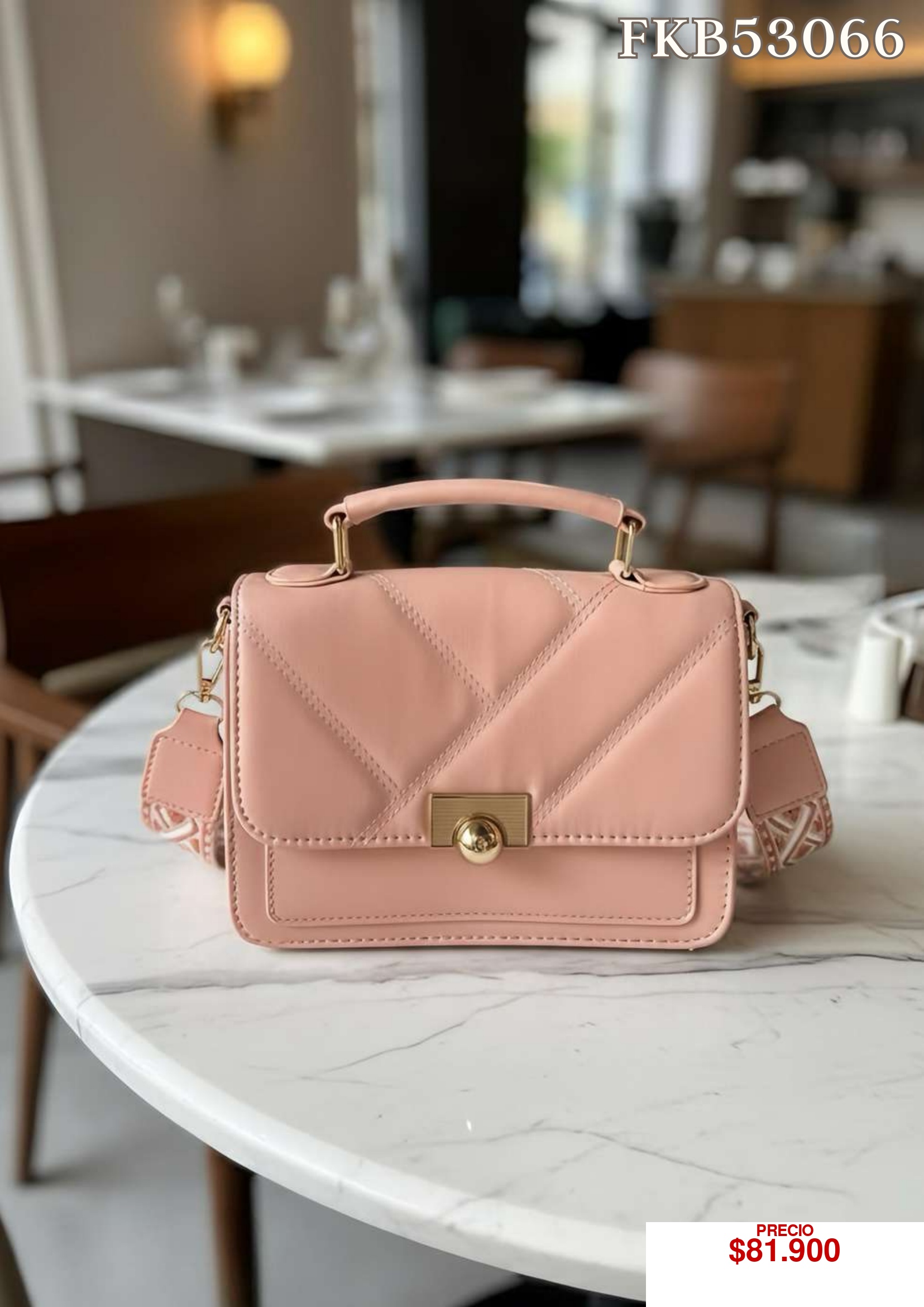 Bolso de mano rosa elegante
