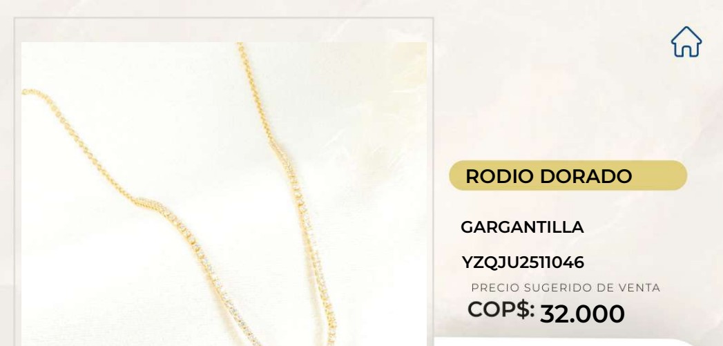Gargantilla Rodio Dorado