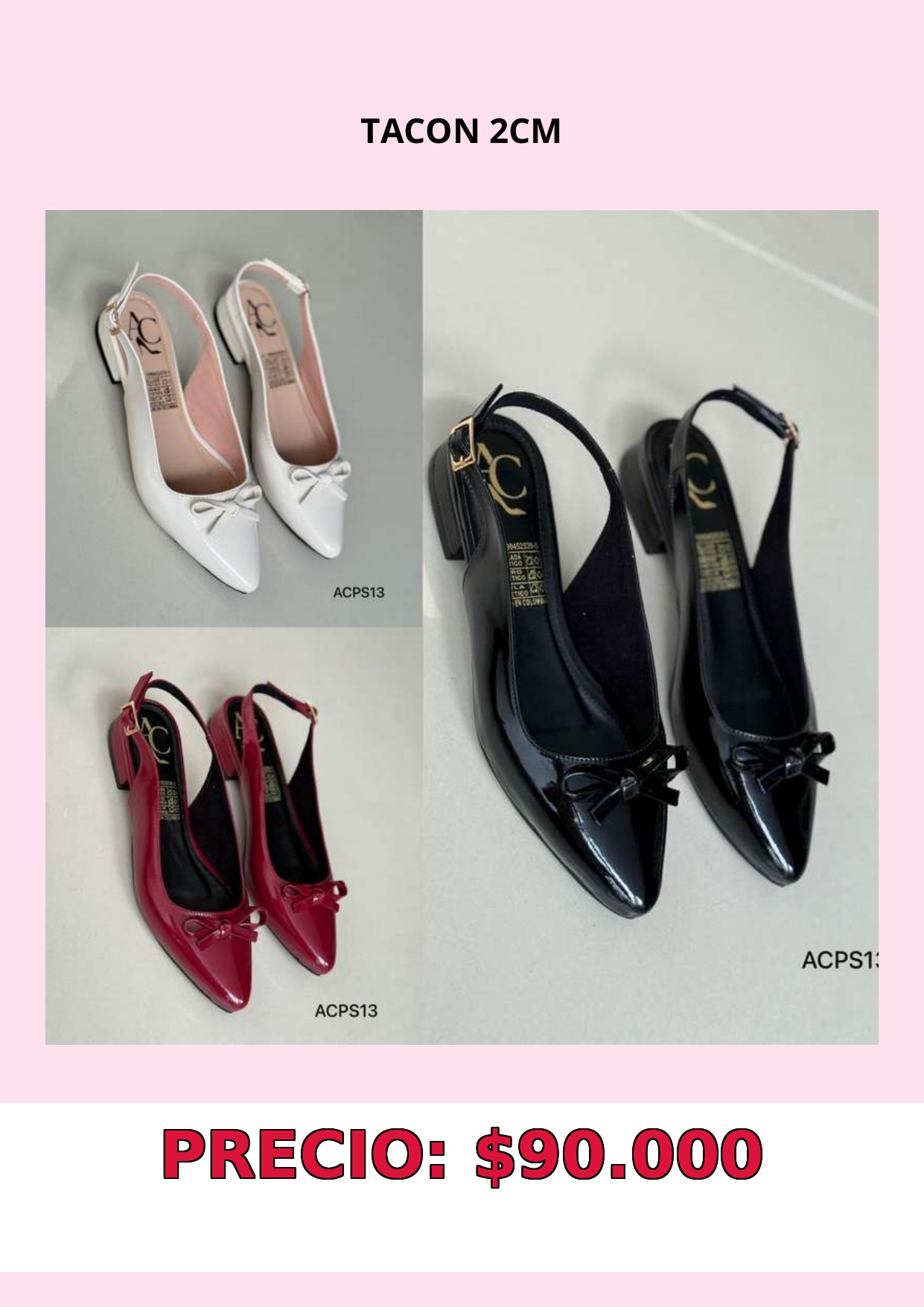Zapatos de Tacón 2cm