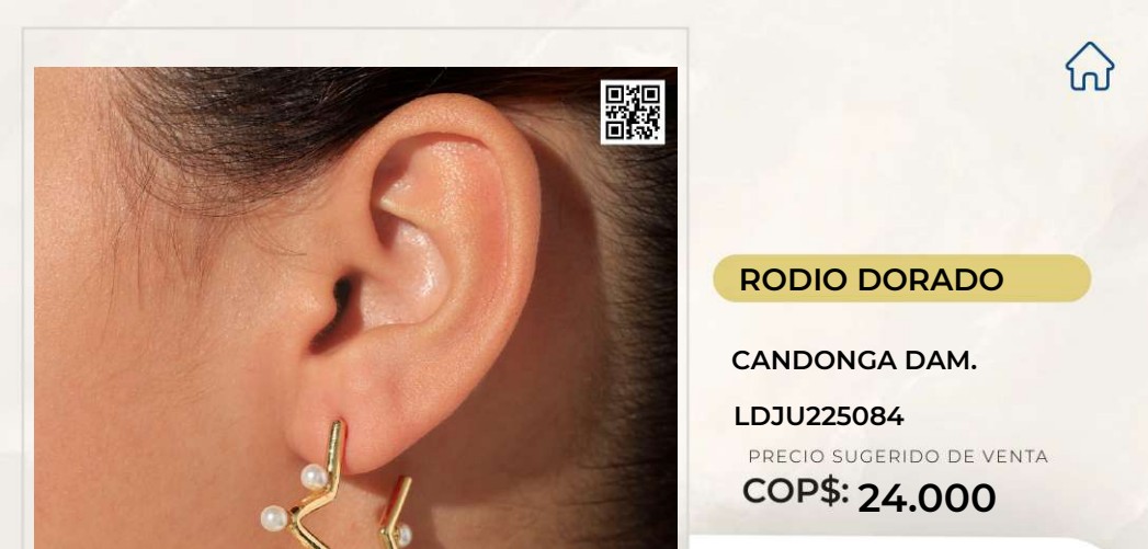 Aretes Rodio Dorado
