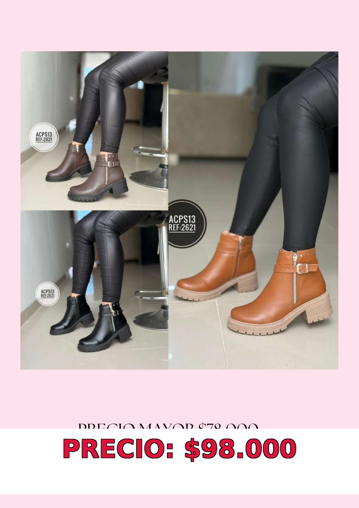 Botines de cuero para mujer