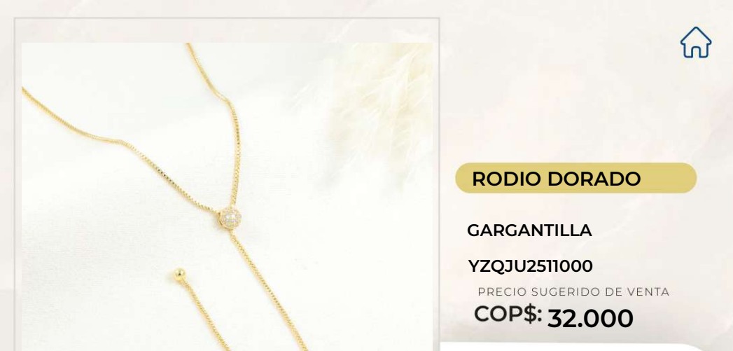 Gargantilla Rodio Dorado
