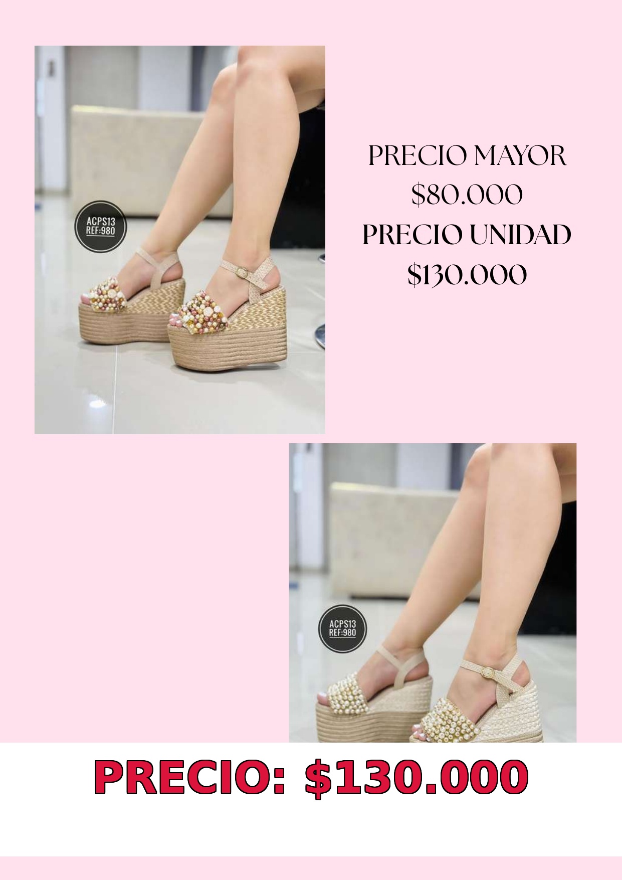 Sandalias Plataforma Beige