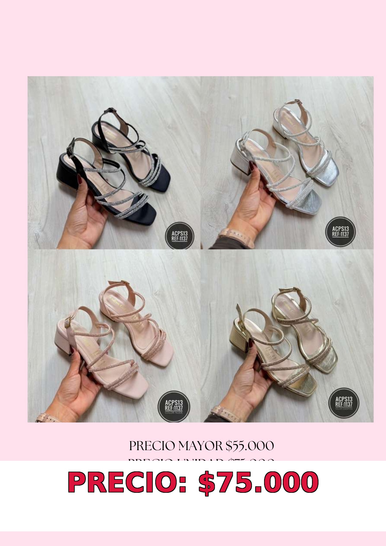Sandalias de tacón grueso