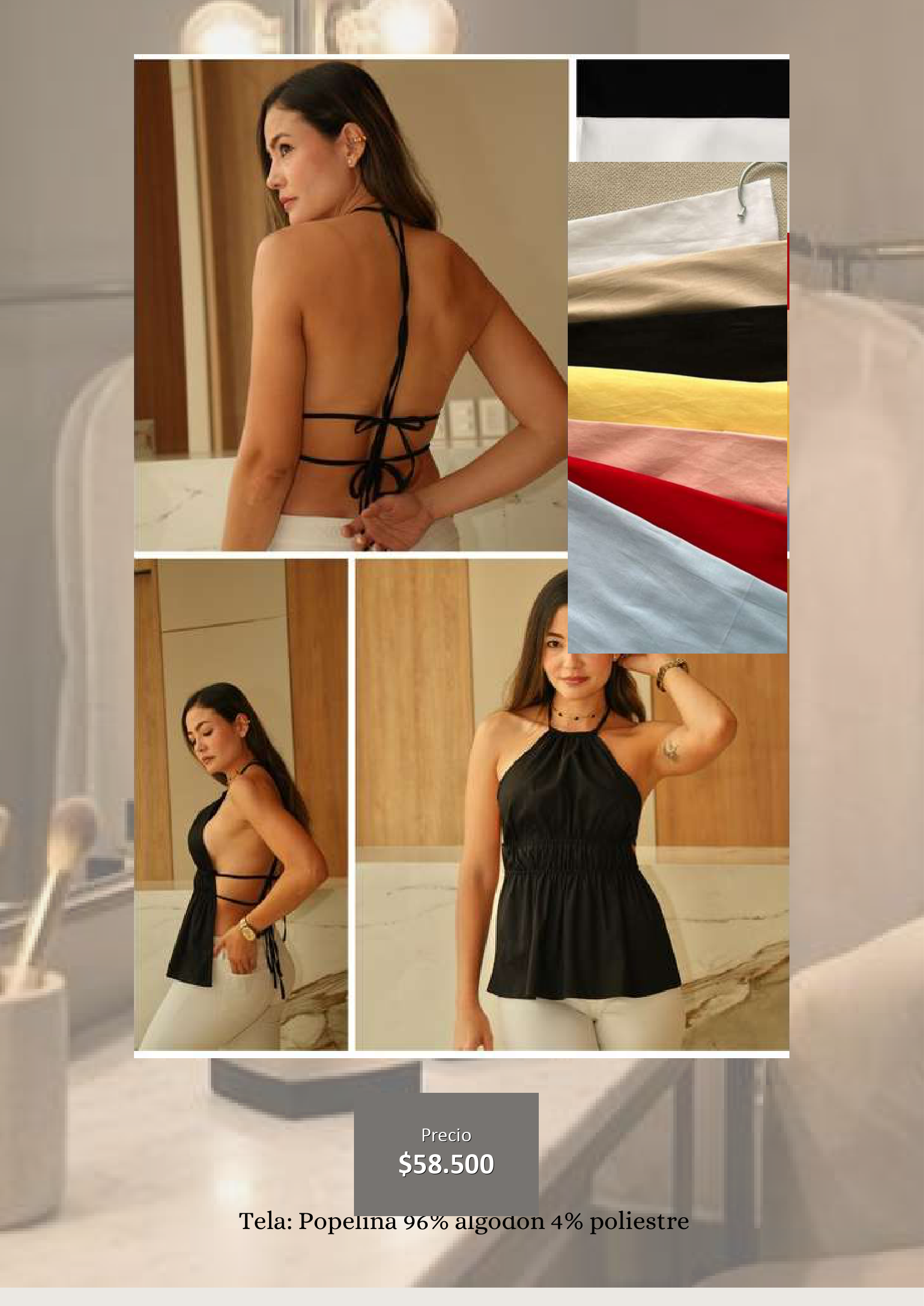 Top Halter en Popelina