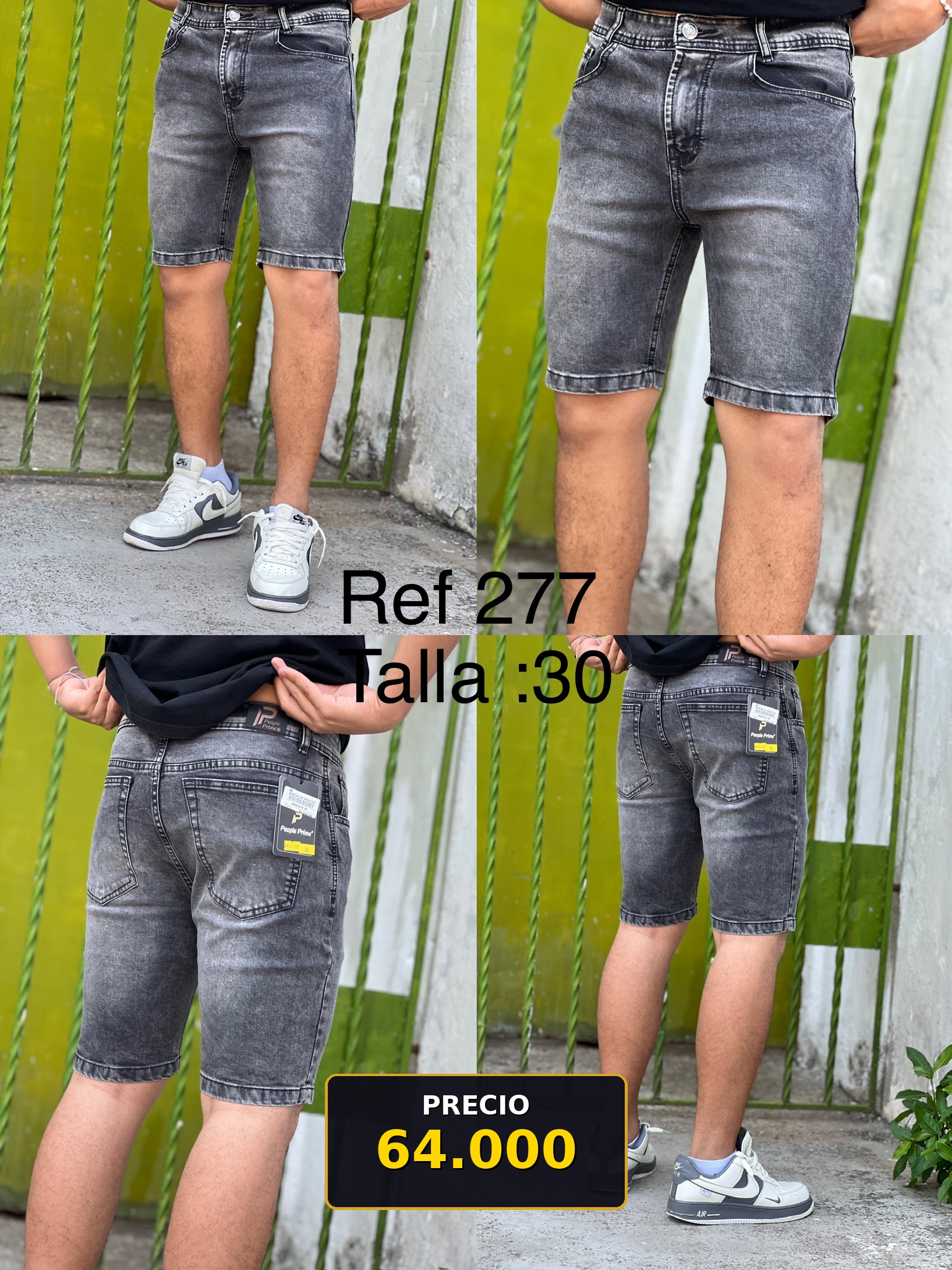 Shorts denim gris Ref 277