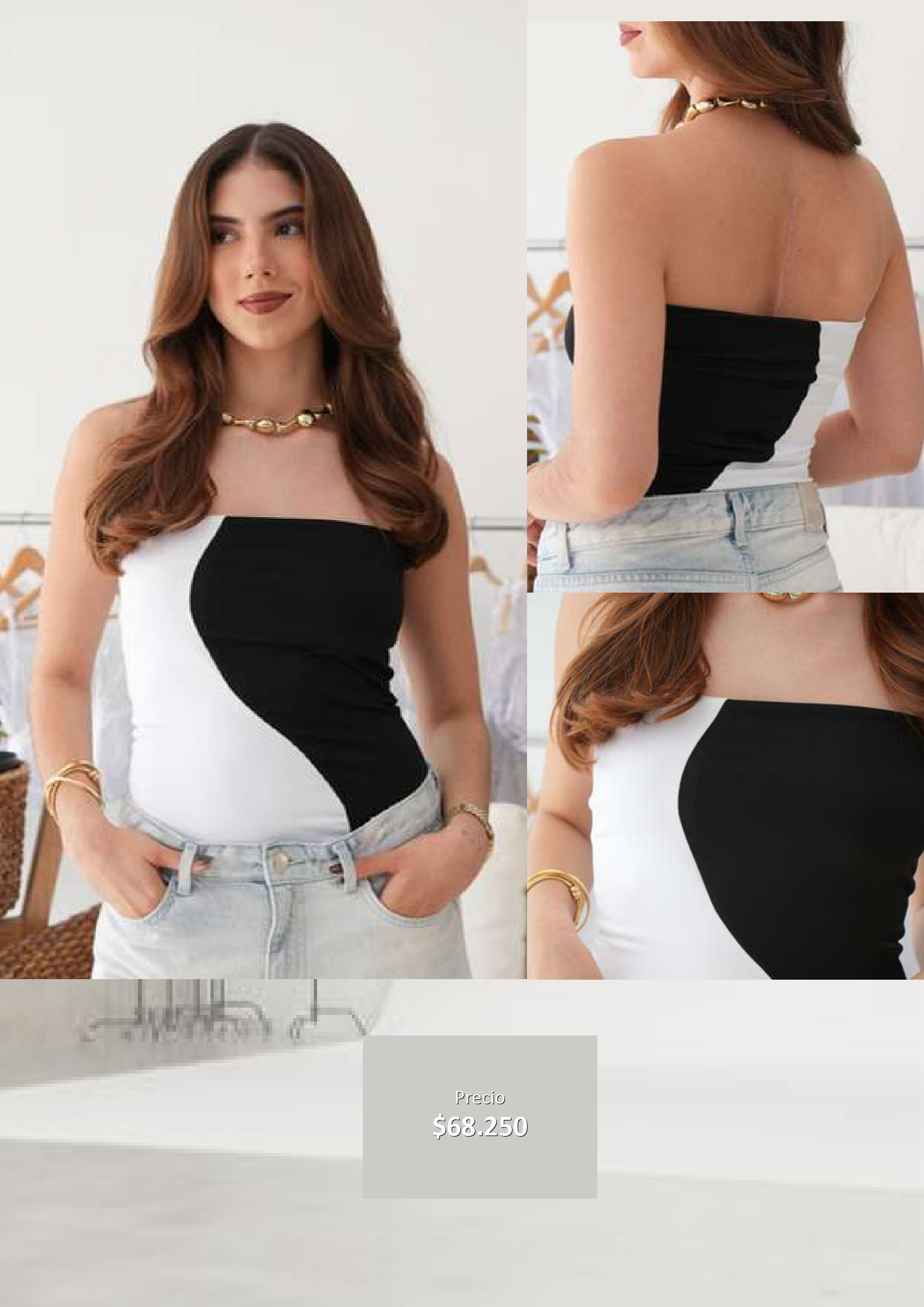 Top Strapless Bicolor