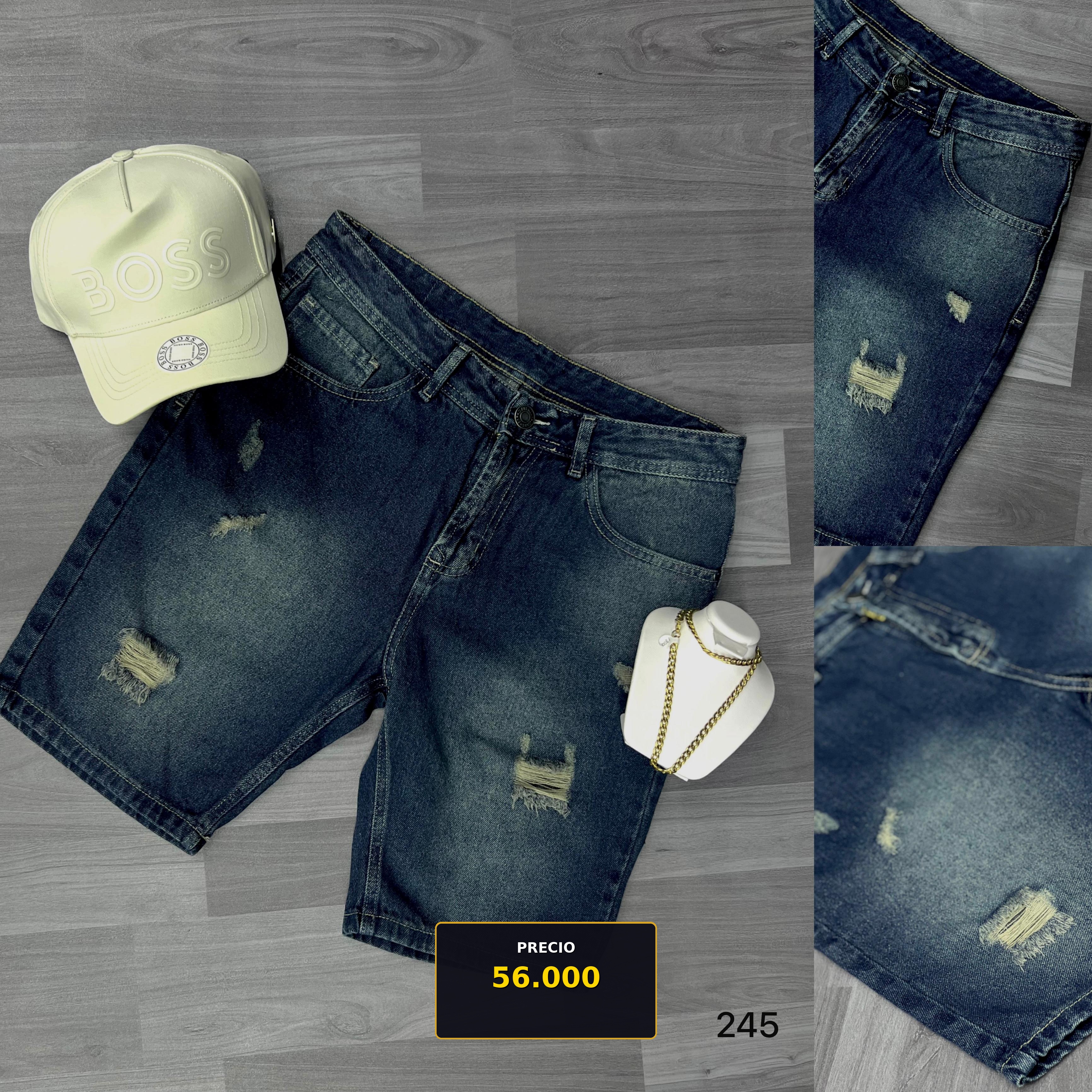 Bermuda de mezclilla para hombre