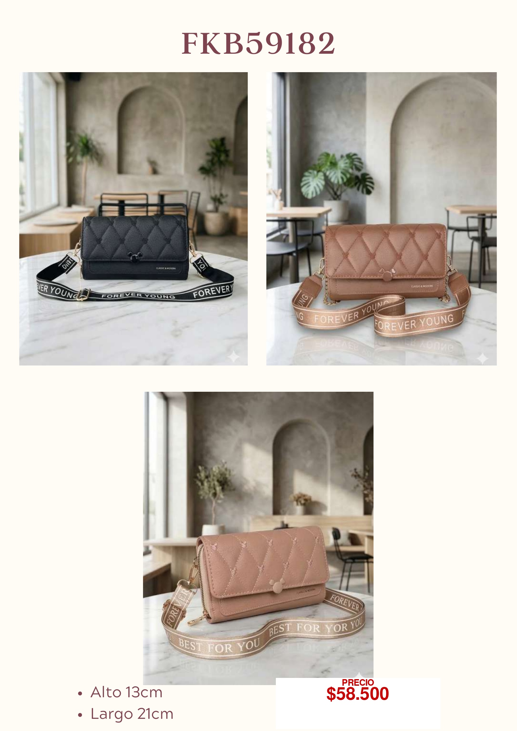 Bolso tipo bandolera FKB59182