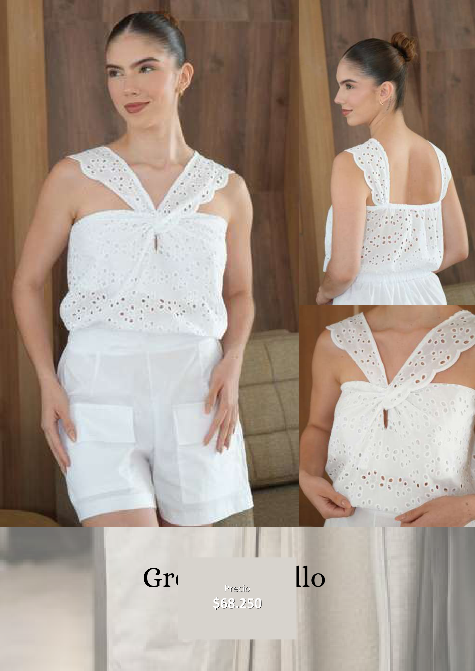 Blusa de algodón bordada