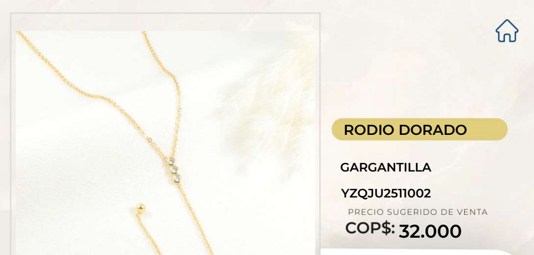Gargantilla Rodio Dorado