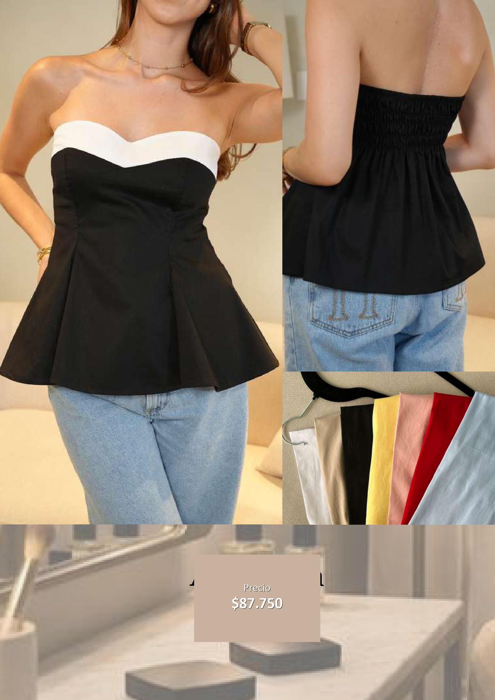 Top Strapless Bicolor